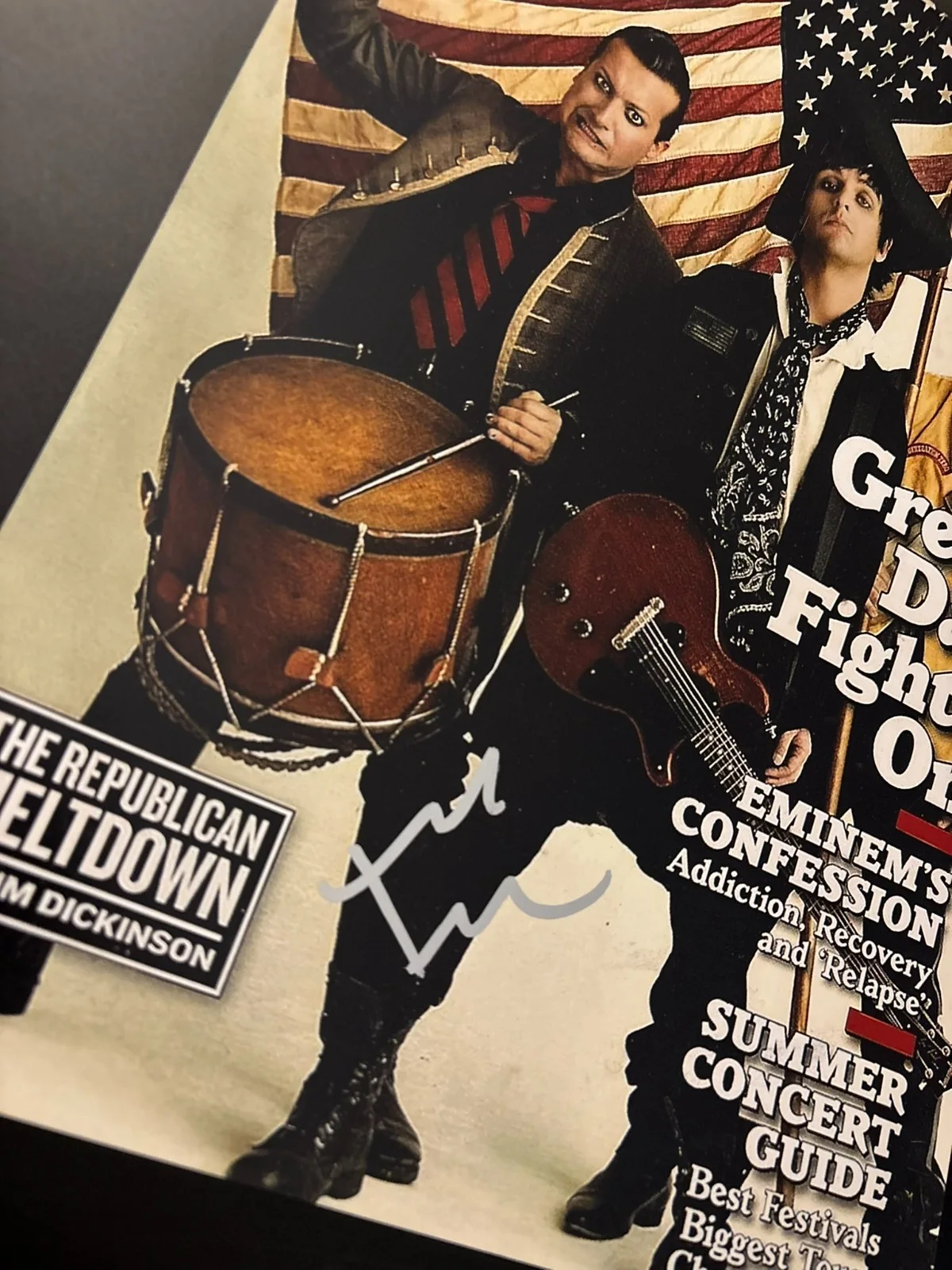 GFA Green Day Band Drummer * TRE COOL * Signed 11x14 Photo COA, изображение 3