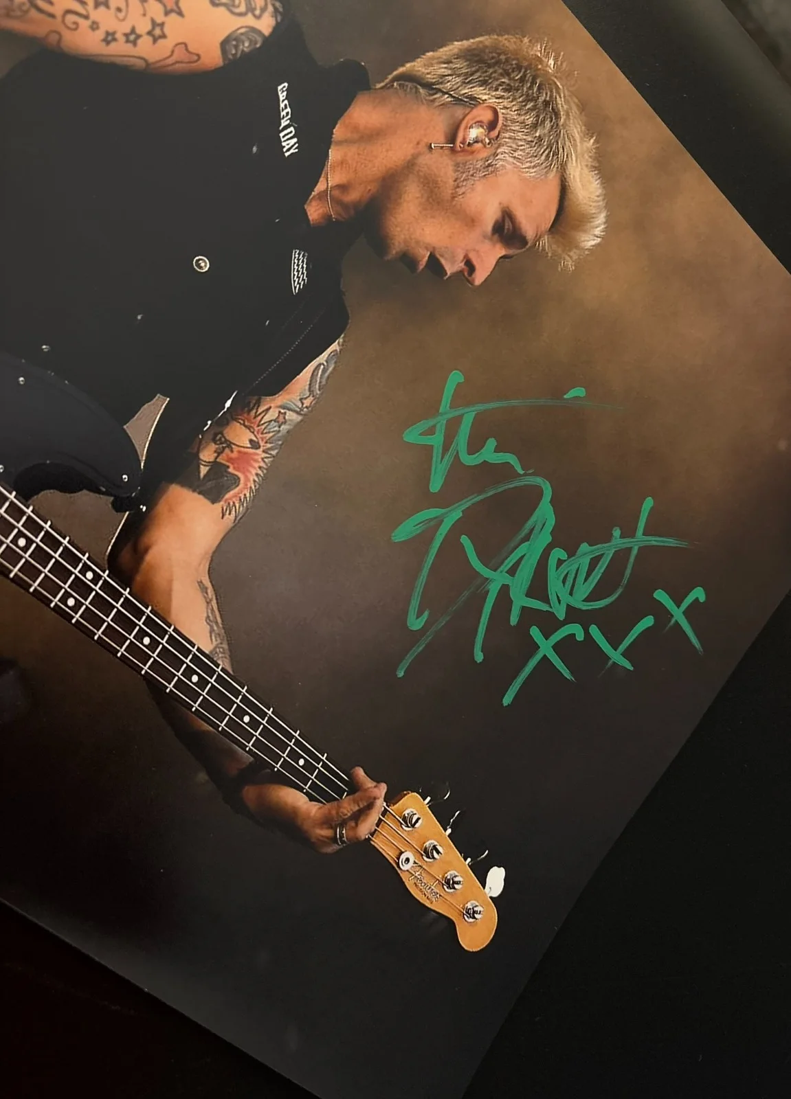 GFA Green Day Band Bassist * MIKE DIRNT * Signed 11x14 Photo EXACT PROOF COA, image 4