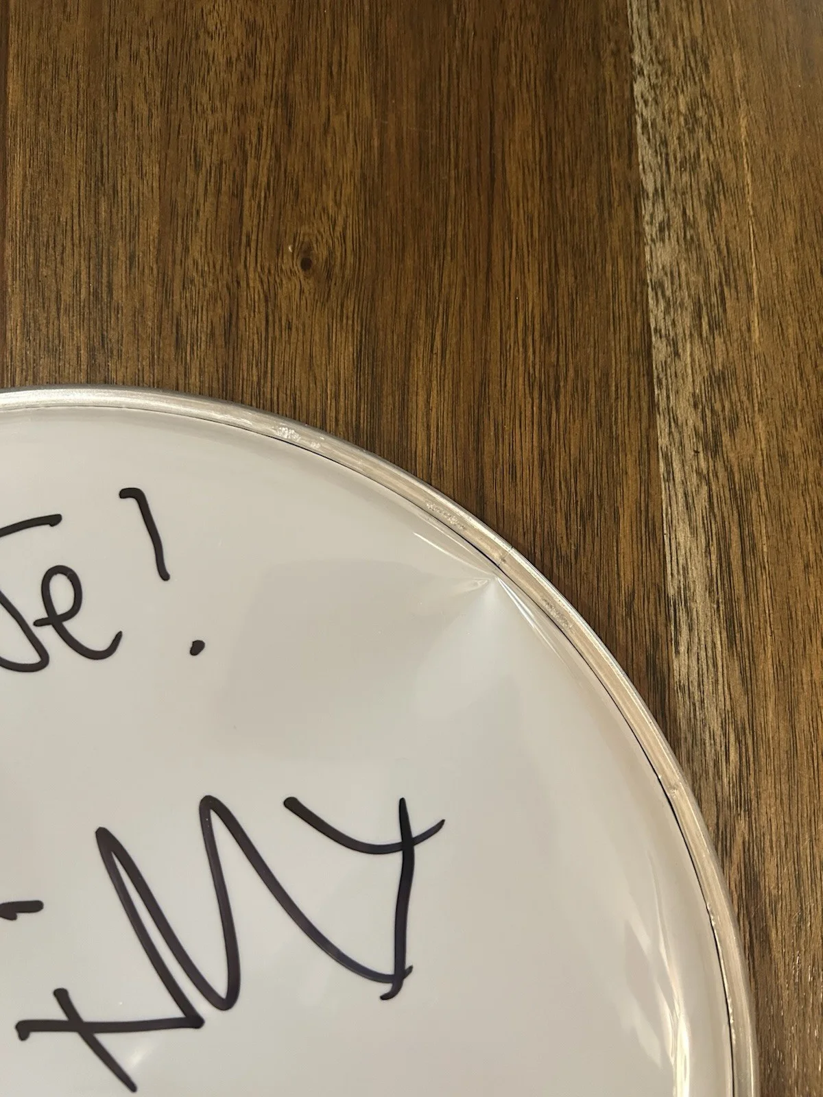 ‘Rise Against’ Full Band Signed 10” Drumhead ‘Tim Mcilrath +3’, image 2