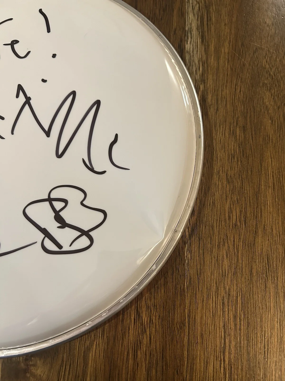 ‘Rise Against’ Full Band Signed 10” Drumhead ‘Tim Mcilrath +3’, image 2