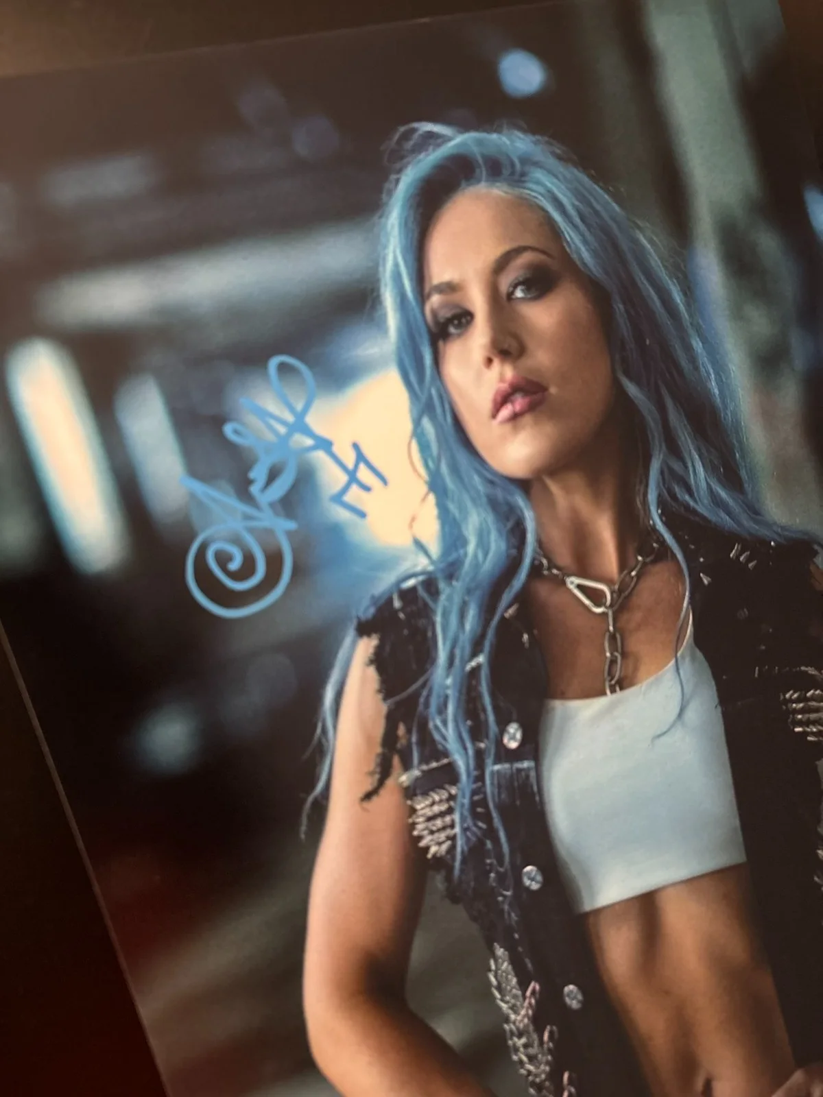 GFA Arch Enemy Singer * ALISSA WHITE-GLUZ * Signed 11x14 Photo PROOF COA, изображение 3