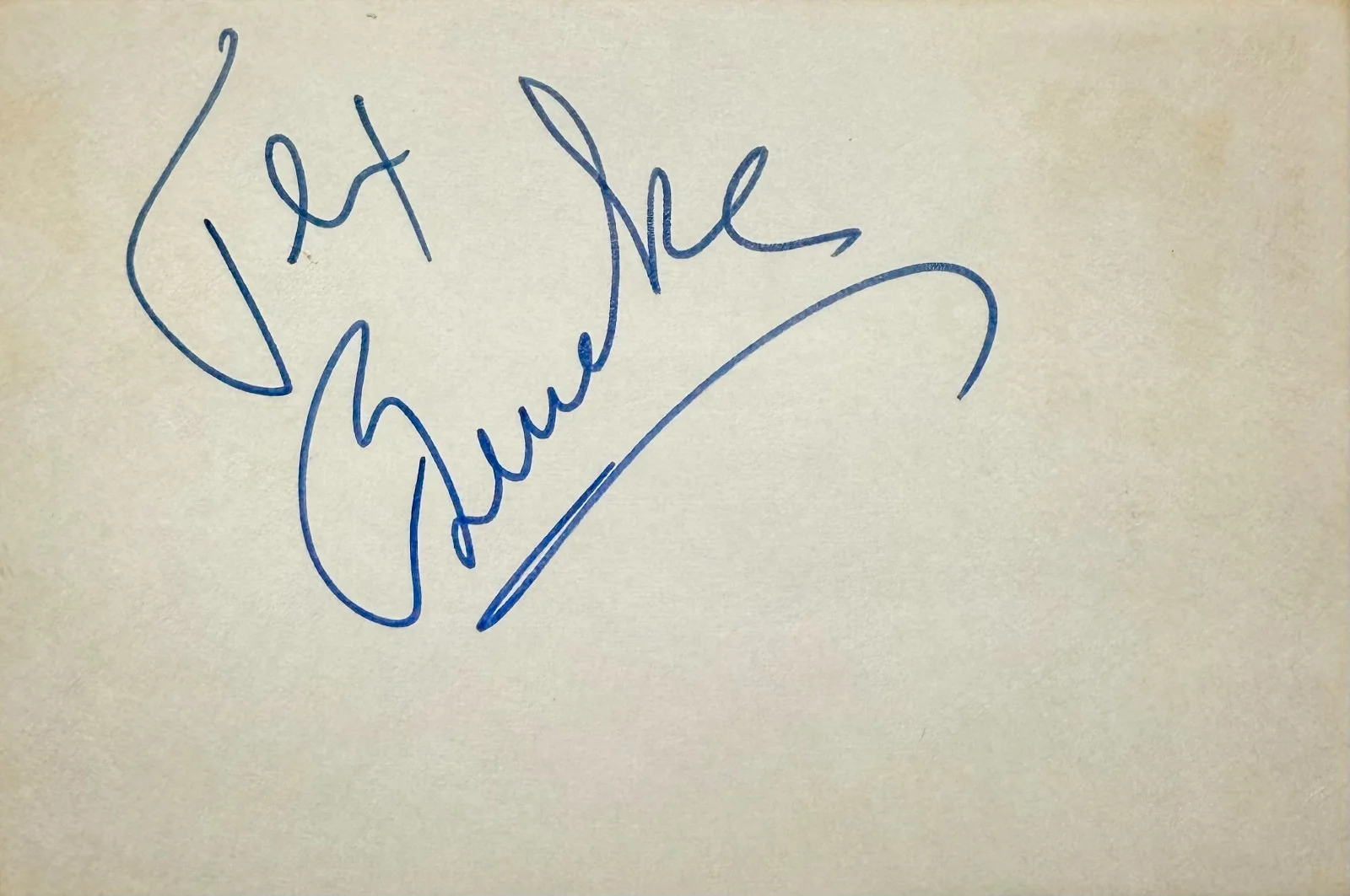 TEX BENEKE Signed Autographed 4x6 INDEX CARD Saxophonist Glenn Miller Orchestra, изображение 3