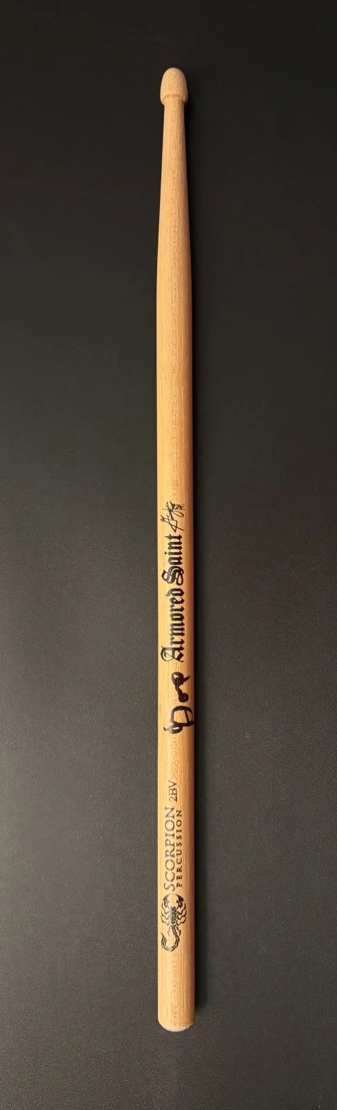 GFA Armored Saint Drummer * GONZO SANDOVAL * Signed Drumstick PROOF COA, image 3