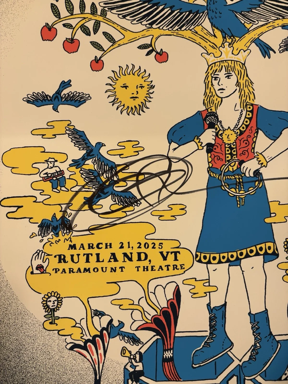 Grace Potter and VSO Signed Poster Rutland & Burlington, Vermont 3/2025, изображение 2