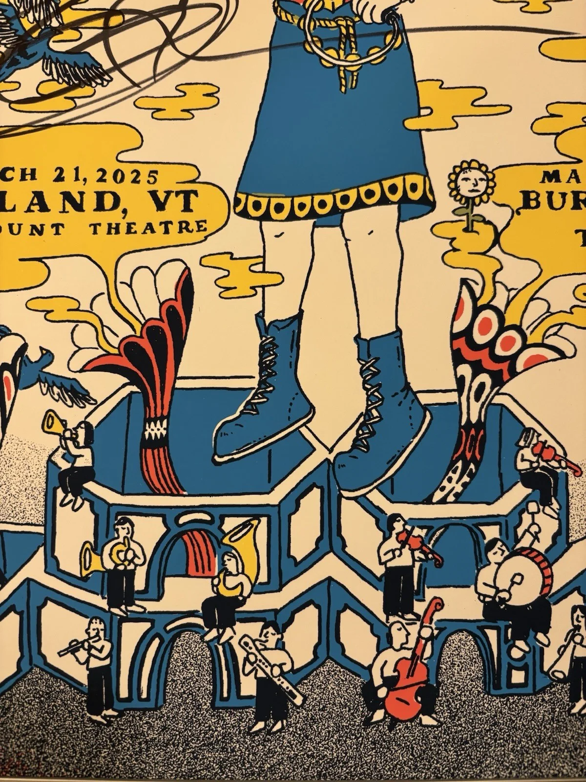 Grace Potter and VSO Signed Poster Rutland & Burlington, Vermont 3/2025, изображение 4