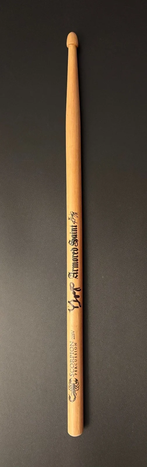 GFA Armored Saint Drummer * GONZO SANDOVAL * Signed Drumstick PROOF COA, image 3