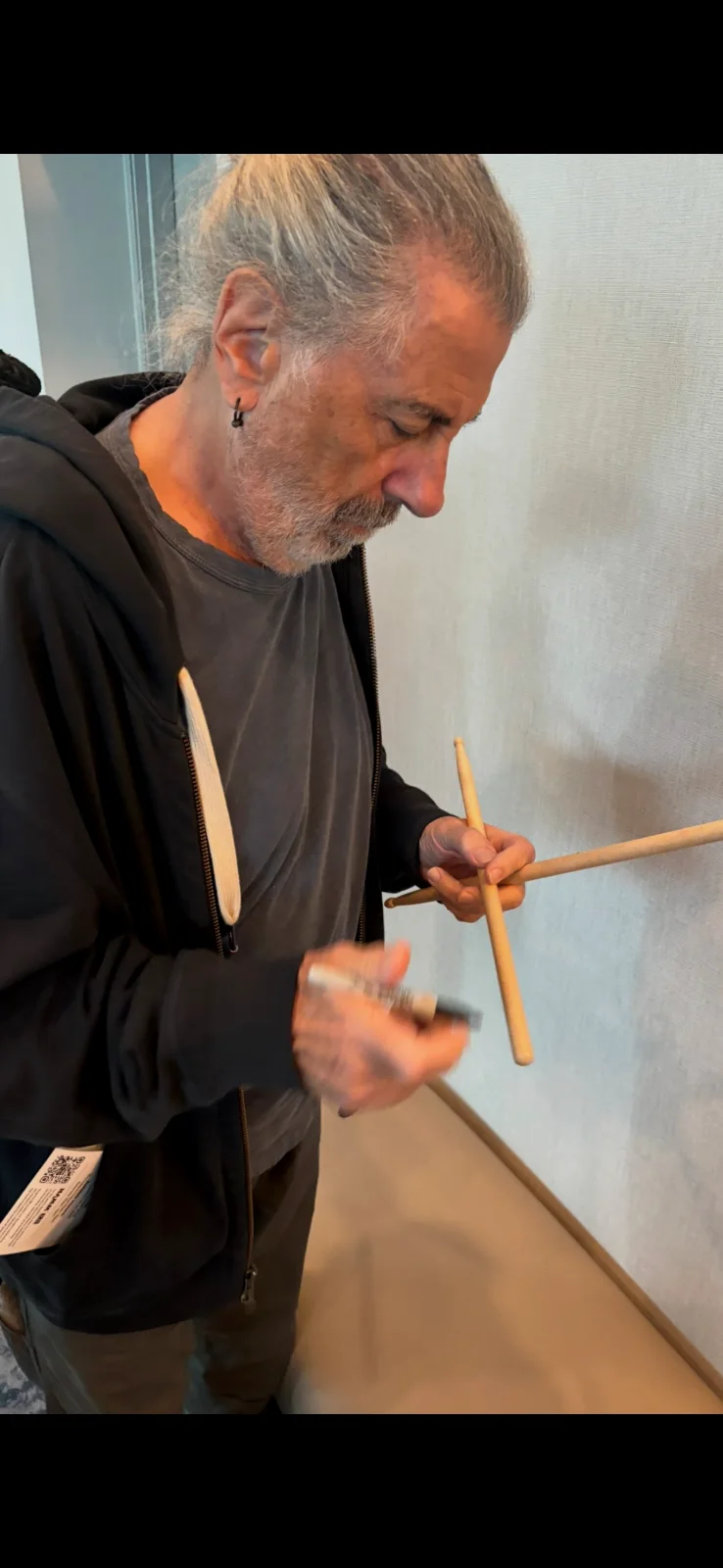 GFA Steely Dan Drummer * RICK MAROTTA * Signed Drumstick PROOF COA, image 2
