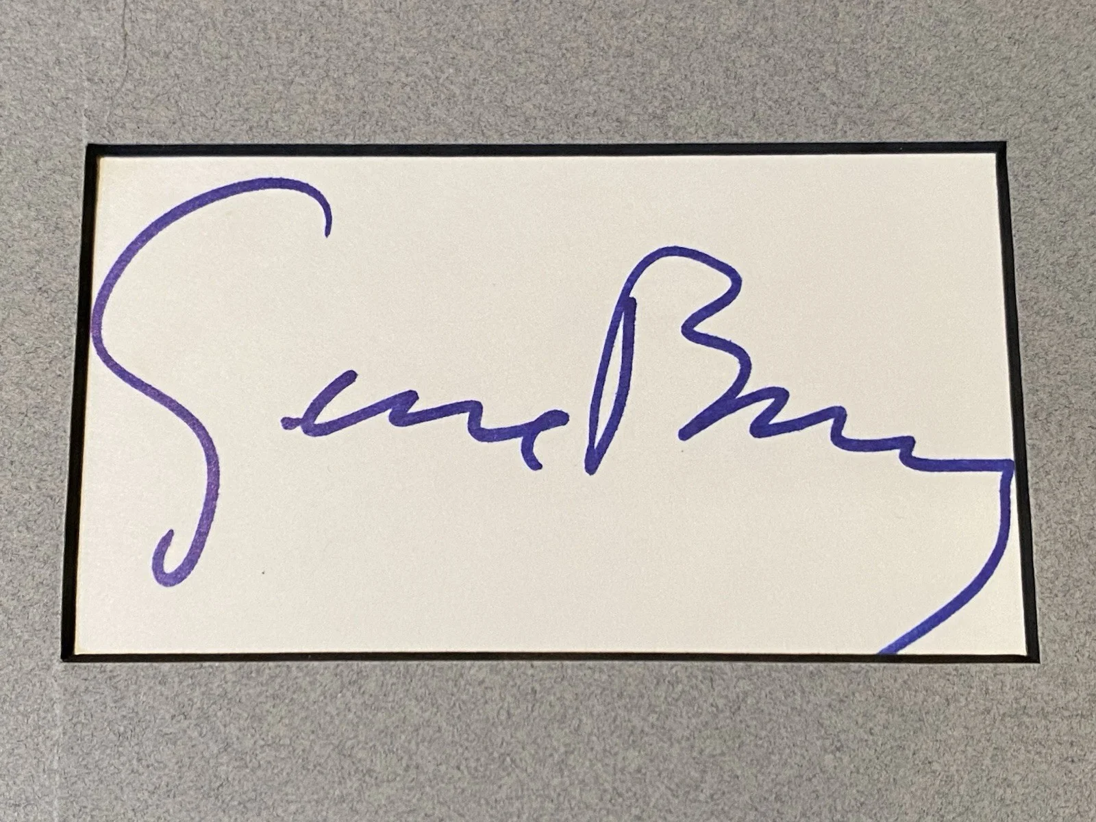 Westerns Actor Gene Barry Signed & Matted Notecard with Picture, image 2