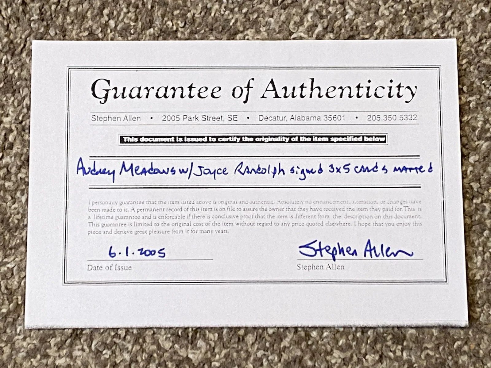 Actress Audrey Meadows & Joyce Randolph Honeymooners Signed Notecards & Picture, image 5