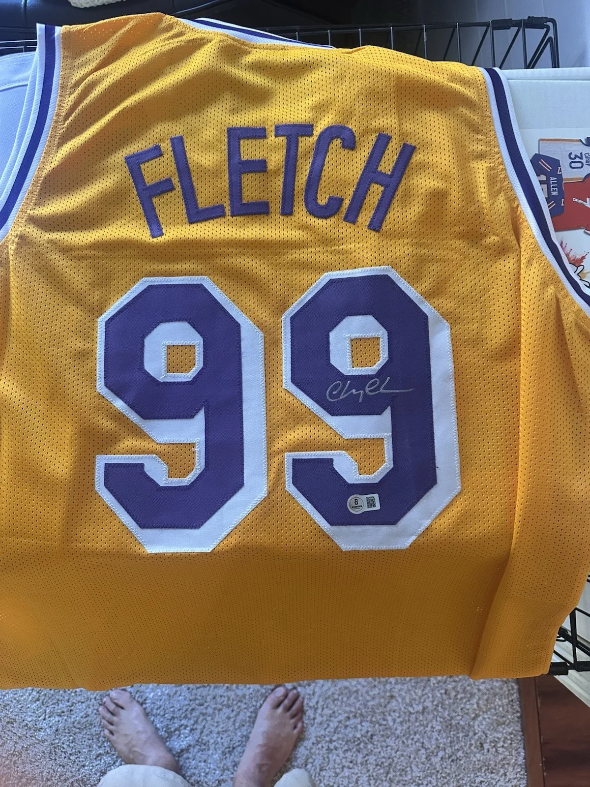 Chevy Chase — Chevy Chase Signed Fletch #99 Yellow Jersey JSA Authenticated Autograph, image 4
