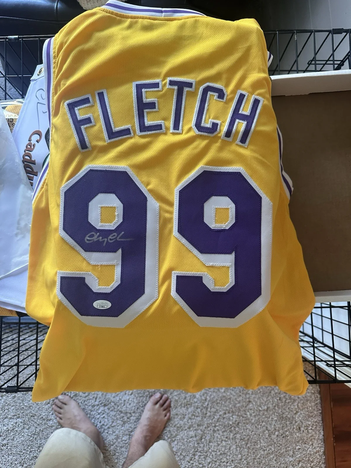 Chevy Chase — Chevy Chase Signed Fletch #99 Yellow Jersey JSA Authenticated Autograph, image 5