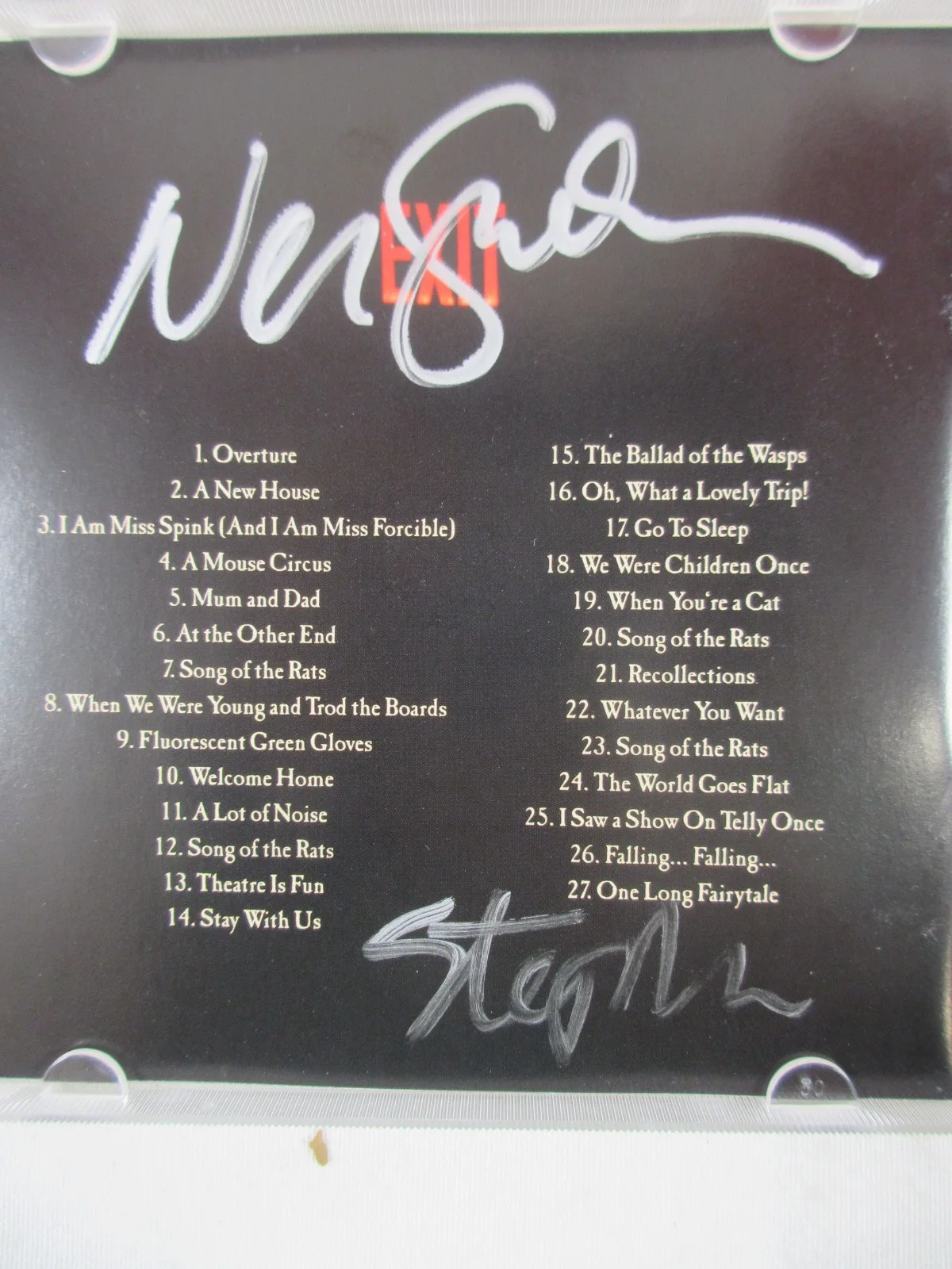 SIGNED by Merritt & Neil Gaiman! CD "Coraline: Off-Broadway Cast Recording" 2010, image 2