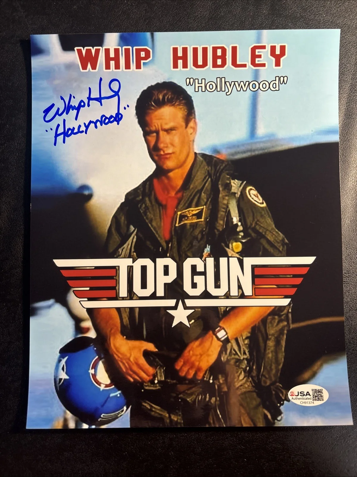 Whip Hubley — Whip Hubley Signed 8x10 Photo Top Gun Hollywood JSA COA Autograph