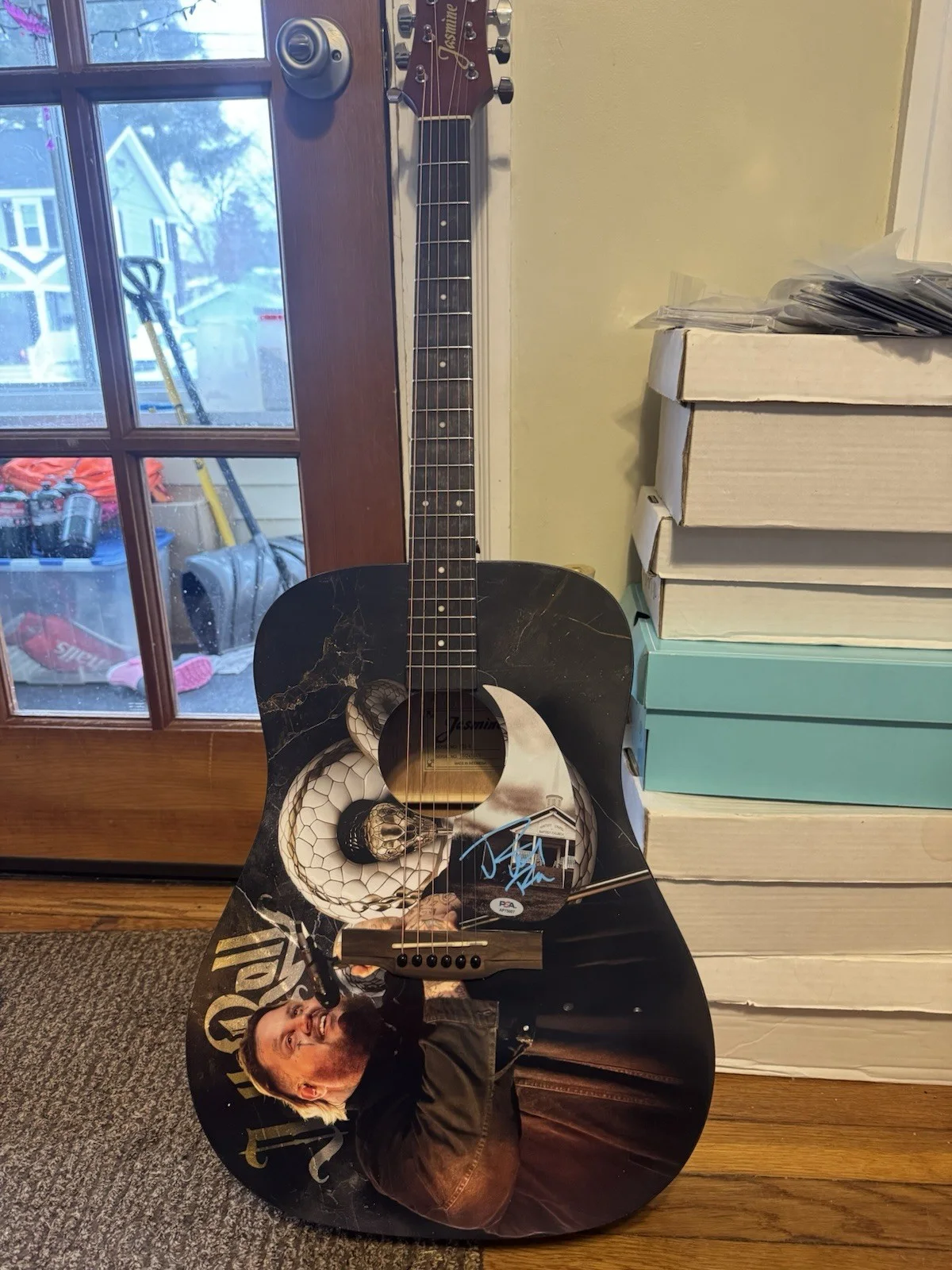 Musician Jelly Roll Autographed Signed Accoustic Guitar With PSA Coa B, изображение 2