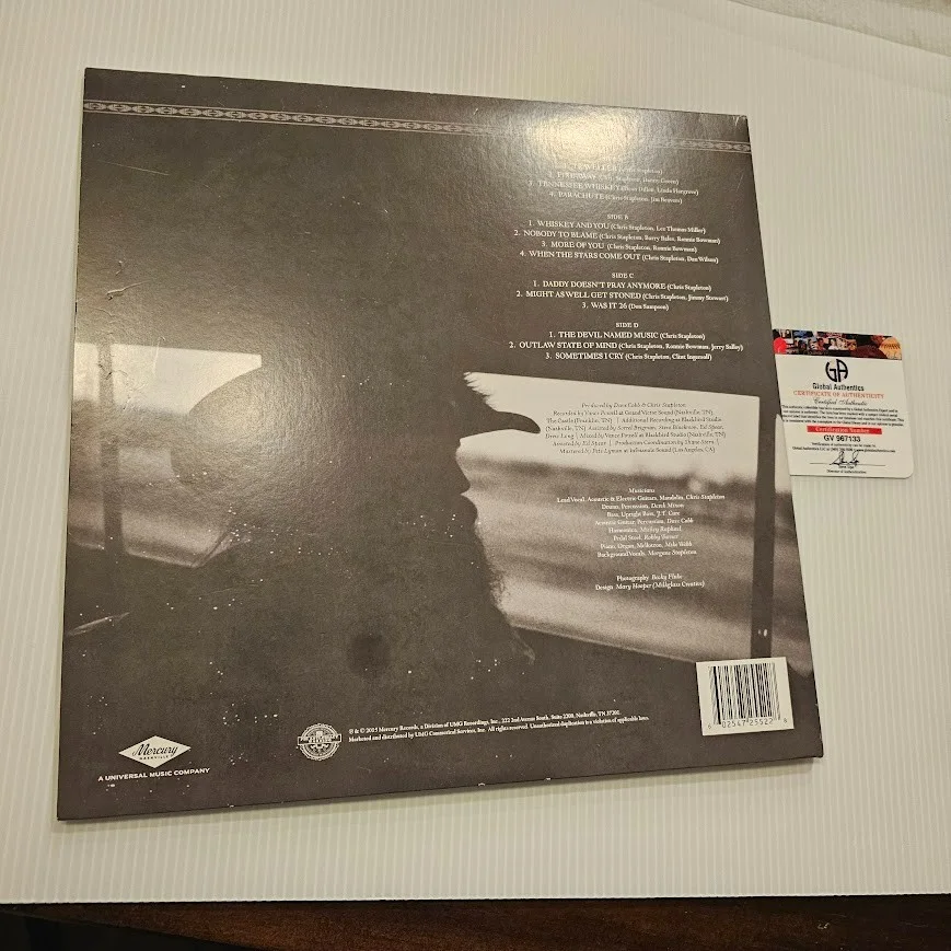 Chris Stapleton Signed Autographed Traveller LP Record Global Authentics COA, image 2