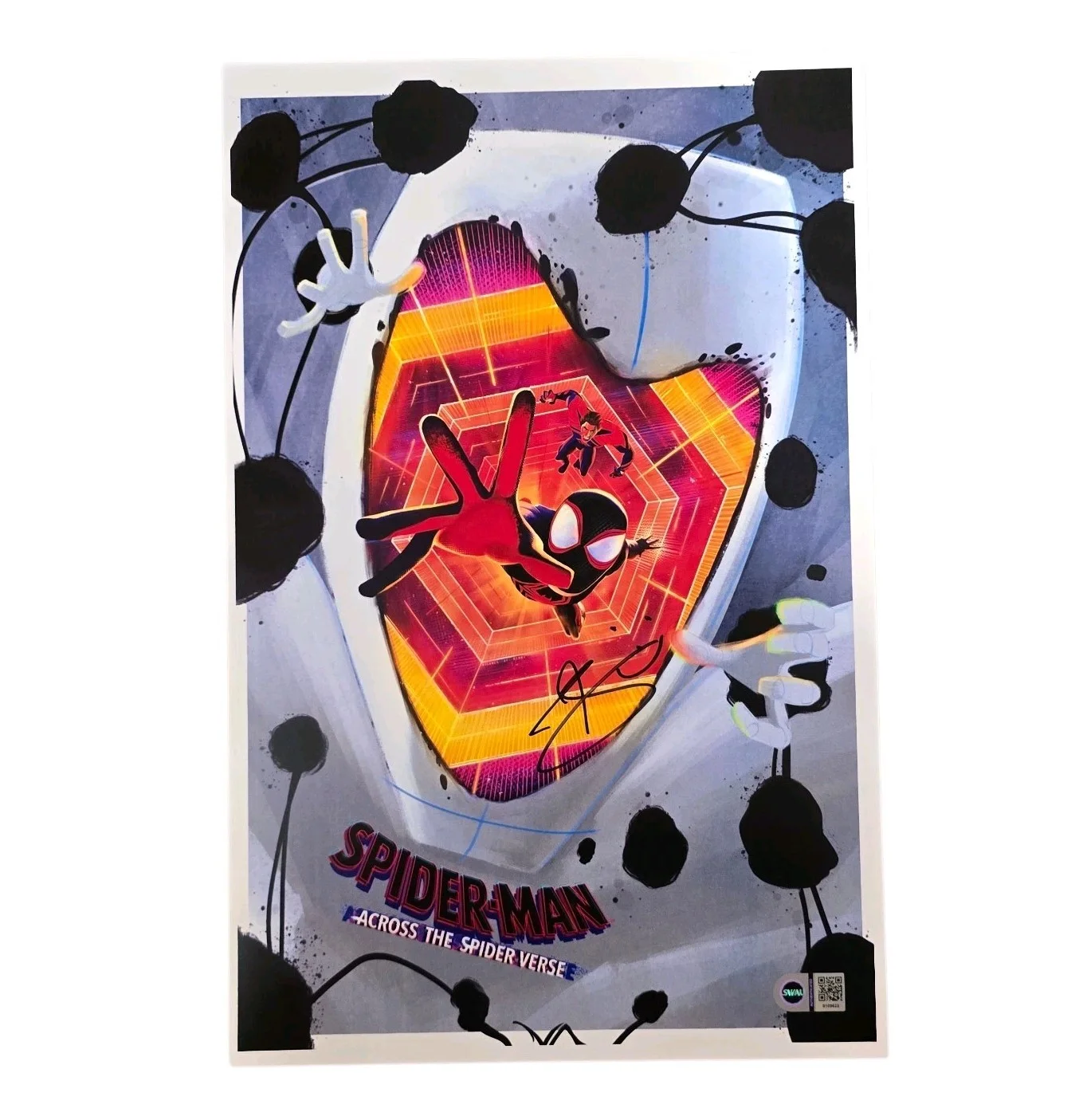 Jason Schwartzman — Jason Schwartzman Signed 11x17 Poster Spiderman Across The Spiderverse SWAU COA