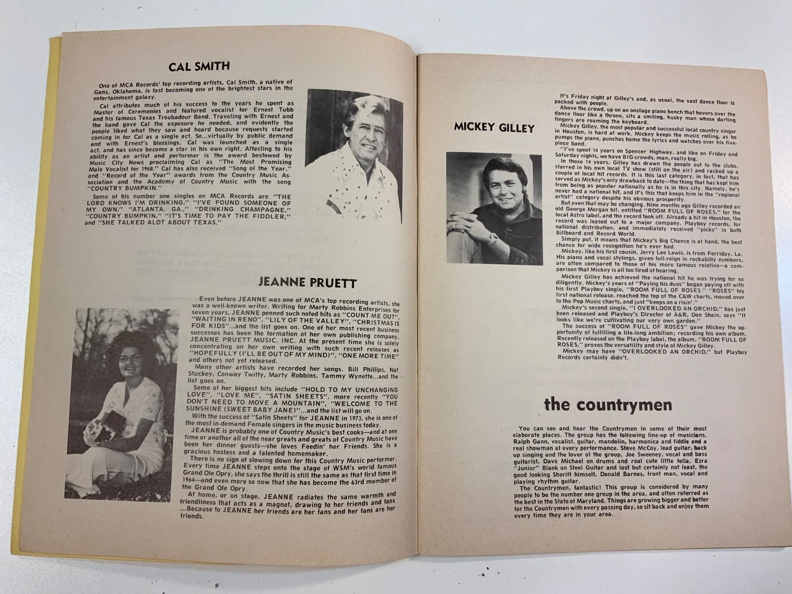 Vintage County Music Show Maryland 1975 Booklet Pruett, Gilley, Cal Smith Ads, изображение 4