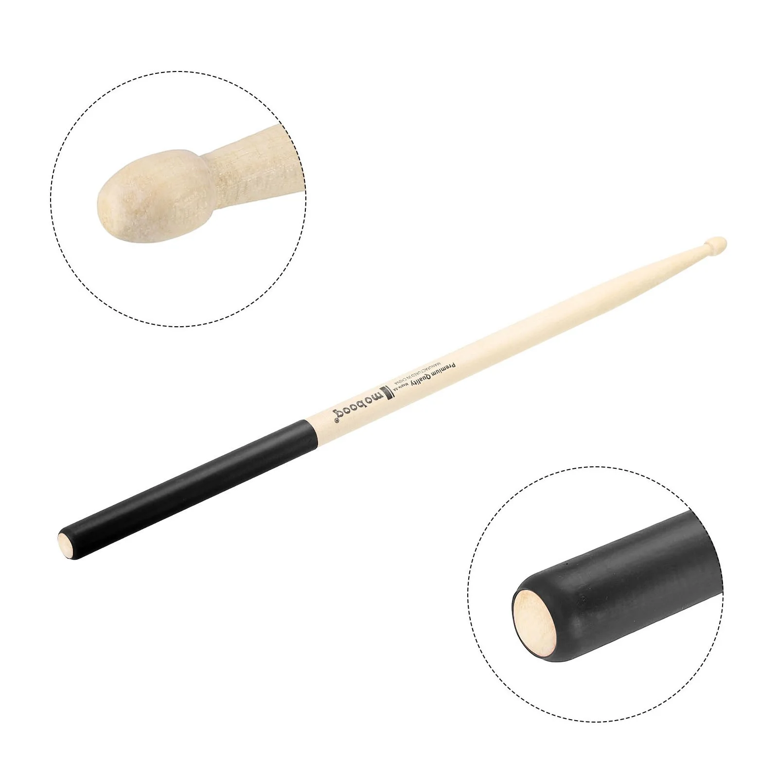 Wood Drumstick Anti Slip Handle Grips Drum Stick Wrap 5A Black 2 Pair, изображение 4