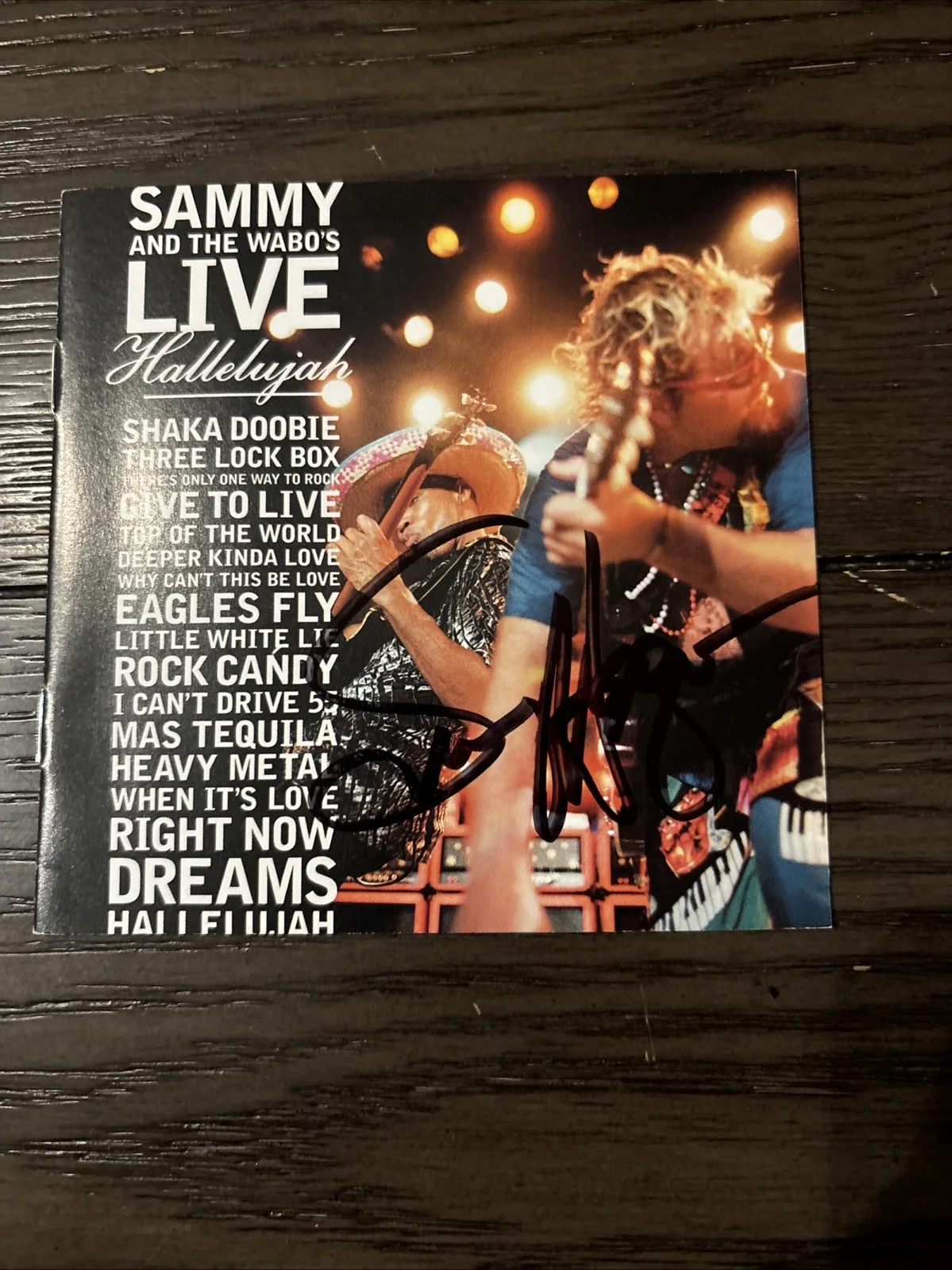 Sammy Hagar Live Hallelujah SIGNED CD BOOKLET + Tour Shirt Men’s L RARE, image 2