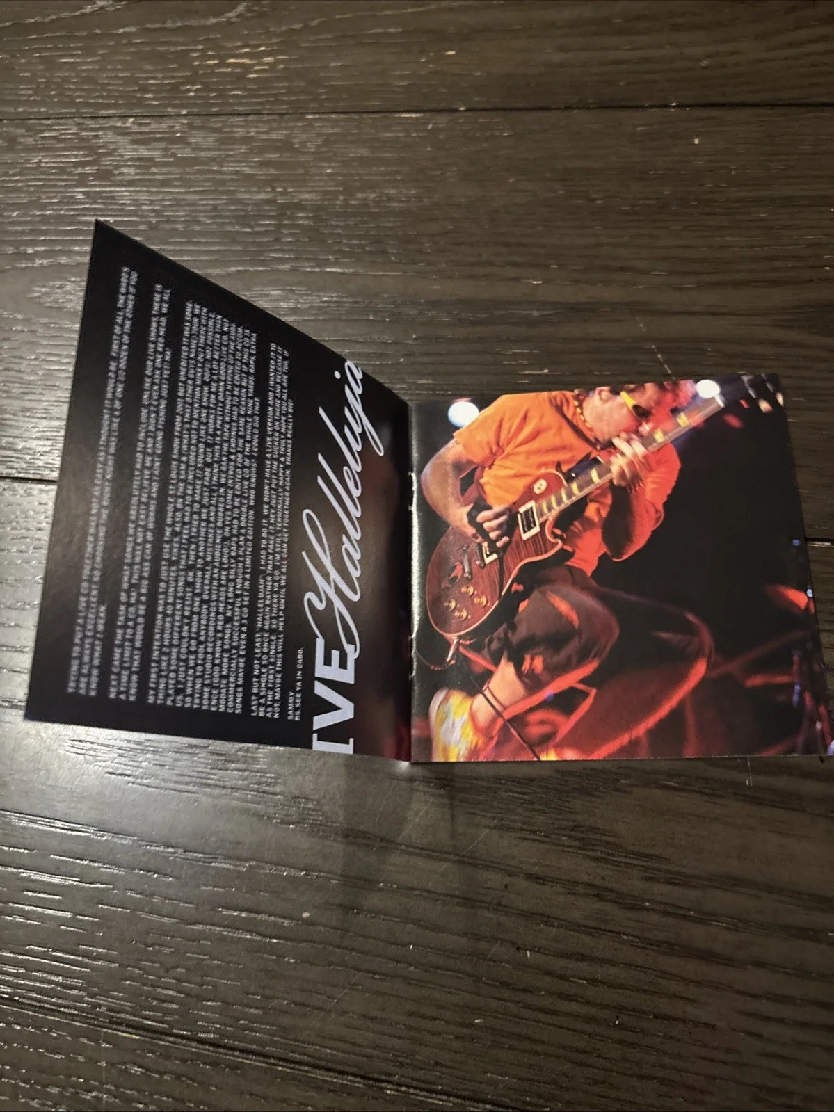Sammy Hagar Live Hallelujah SIGNED CD BOOKLET + Tour Shirt Men’s L RARE, image 3