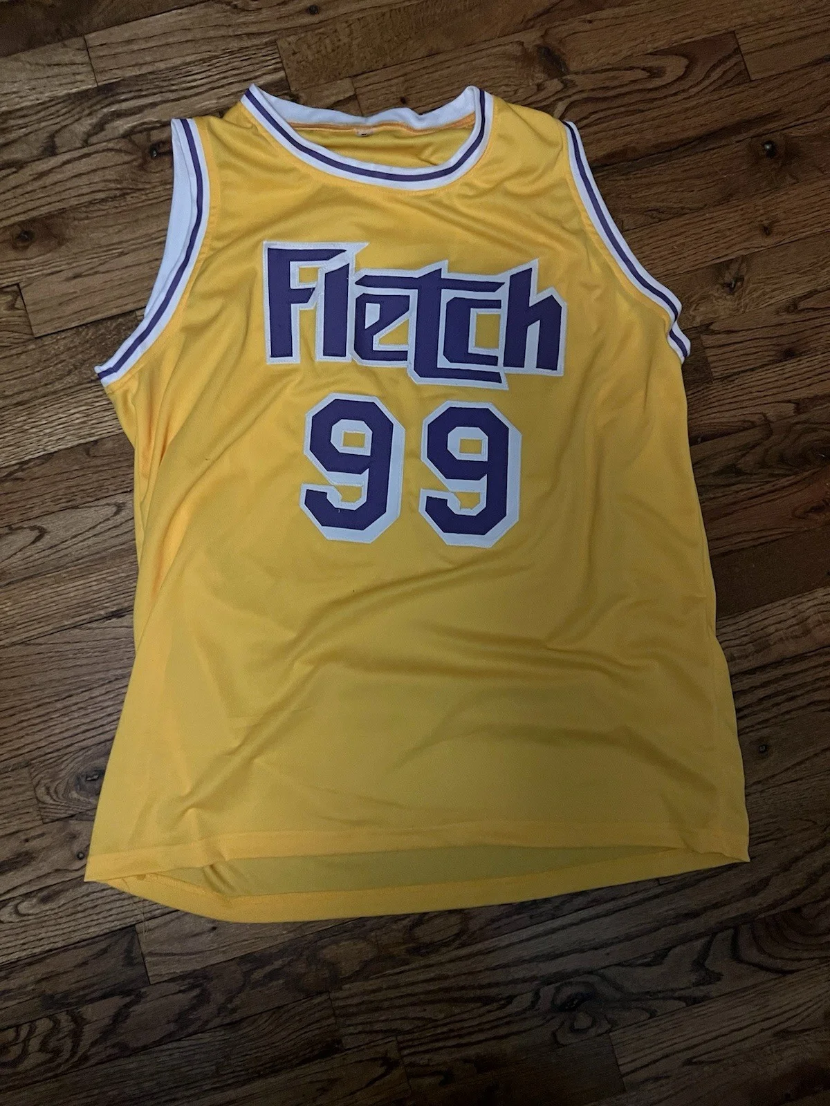 Fletch 99 Yellow Jersey Signed by Chevy Chase, image 3