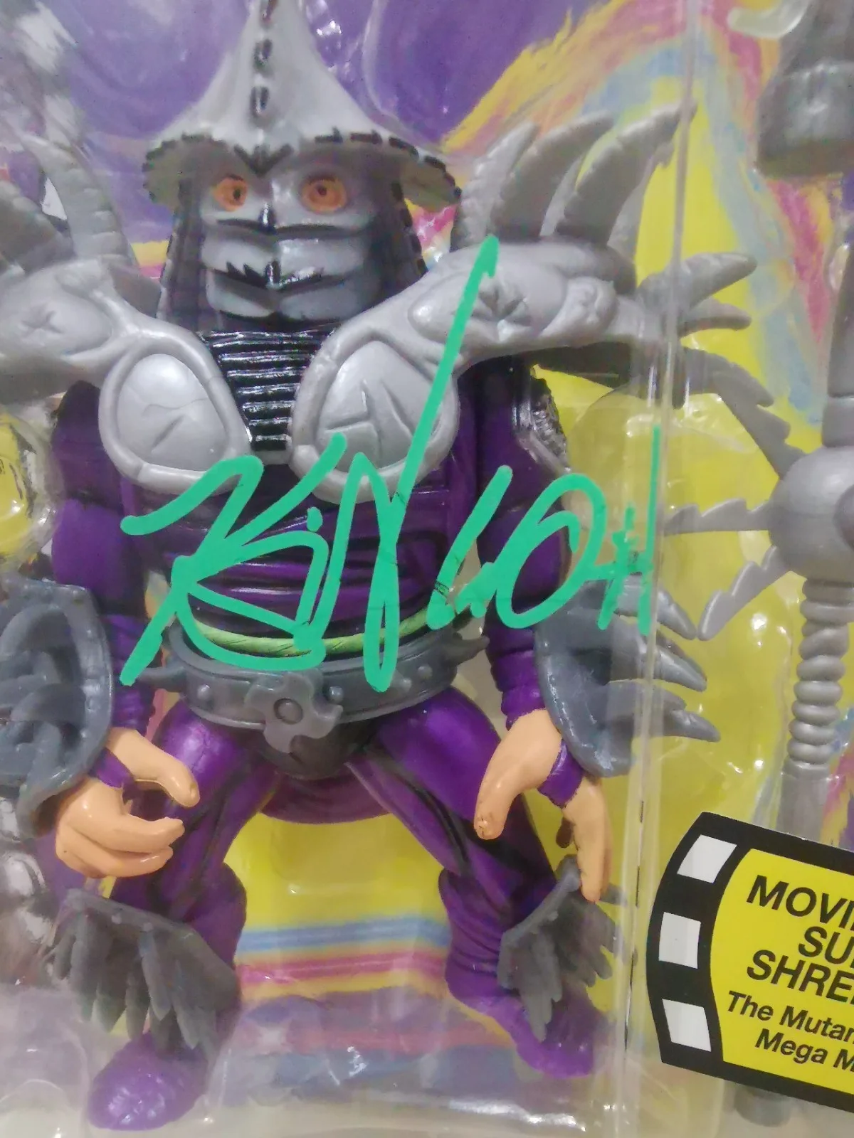🐢✍️Tennage Mutant Ninja Turtles TMNT Super Shredder Figure Signed By Kevin Nash, image 3