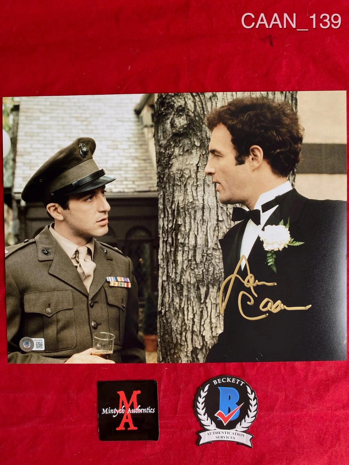 JAMES CAAN — James Caan autographed signed 11x14 photo The Godfather Beckett COA Sonny