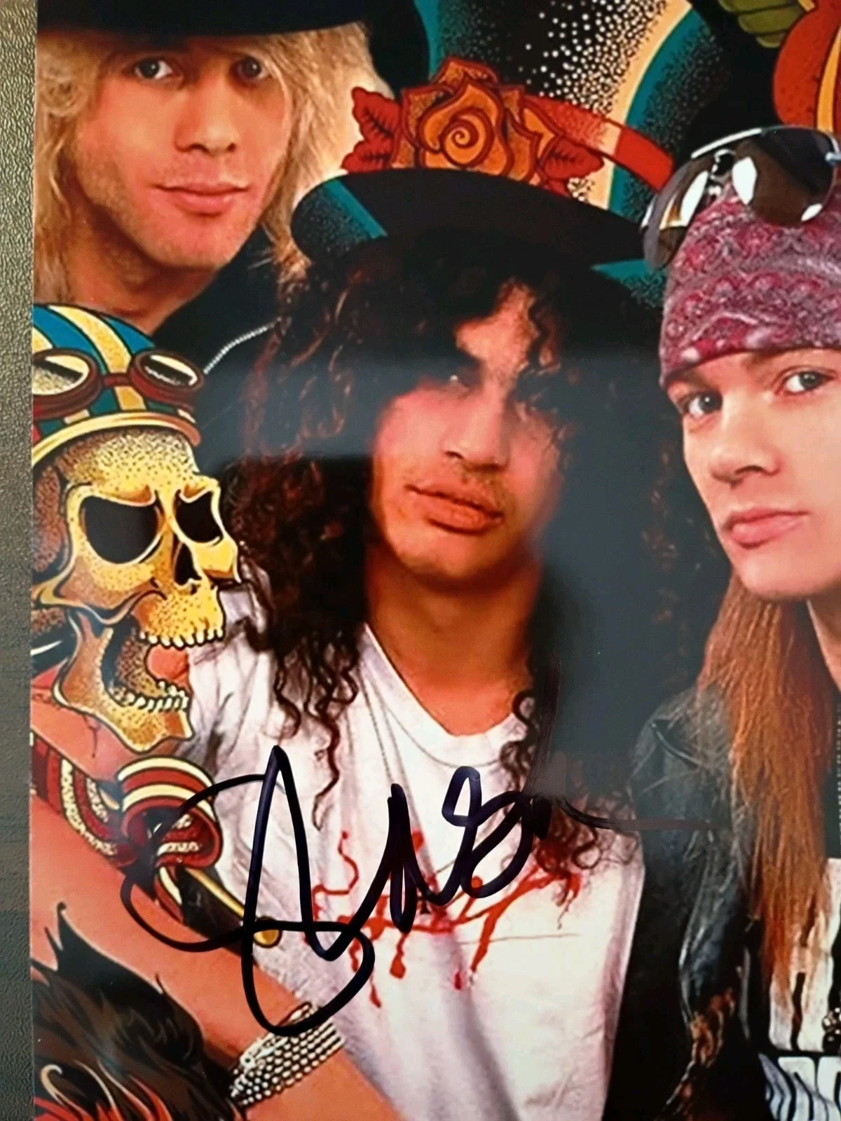 Guns N Roses Axl Rose / Slash Signed 8x10 COA W/Matching Numbered Sticker, изображение 2