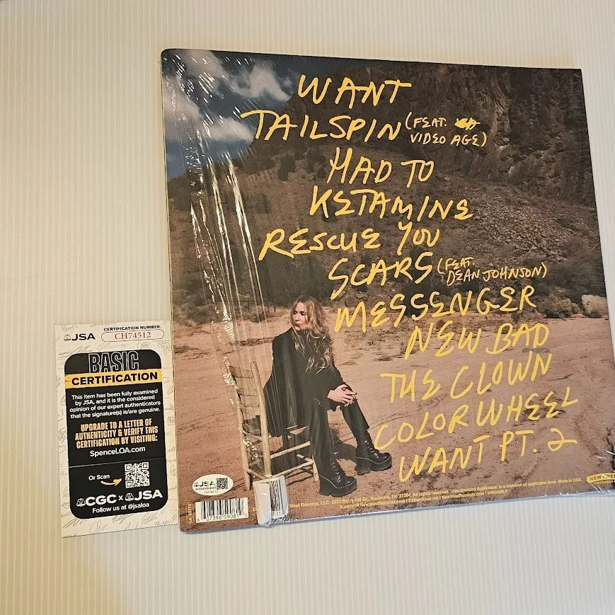 Esther Rose Signed Autographed yellow LP Record Vinyl Want JSA COA, image 2