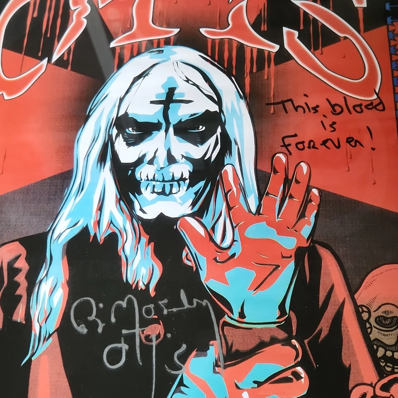 Bill Moseley — Signed House of 1000 Corpses Poster By Bill Moseley Otis Rob Zombie, изображение 2