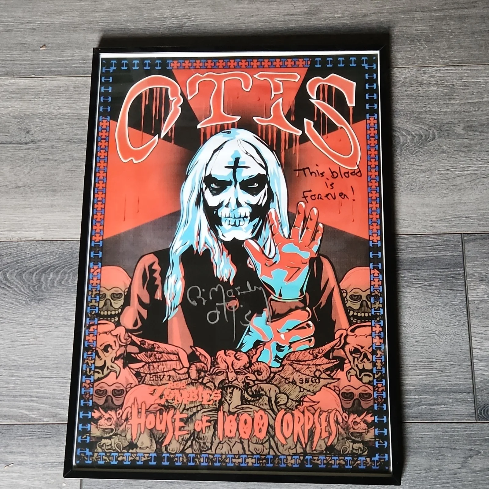 Bill Moseley — Signed House of 1000 Corpses Poster By Bill Moseley Otis Rob Zombie, изображение 3