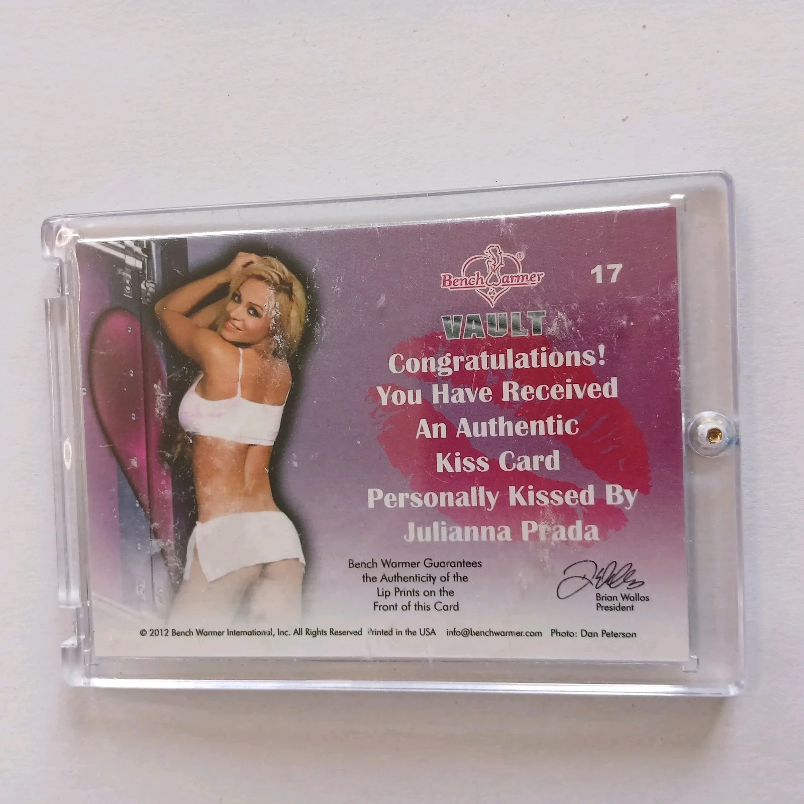 Julianna Prada Kiss Card Playboy Benchwarmet, изображение 2