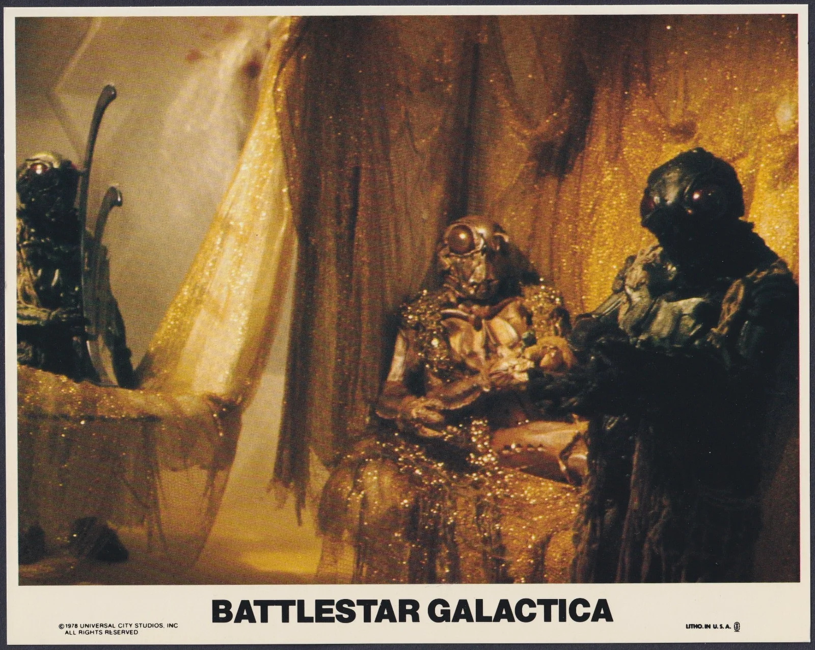 Battlestar Galactica 4x ORIGINAL UK FOH Lobby Cards Richard Hatch 1978, image 4
