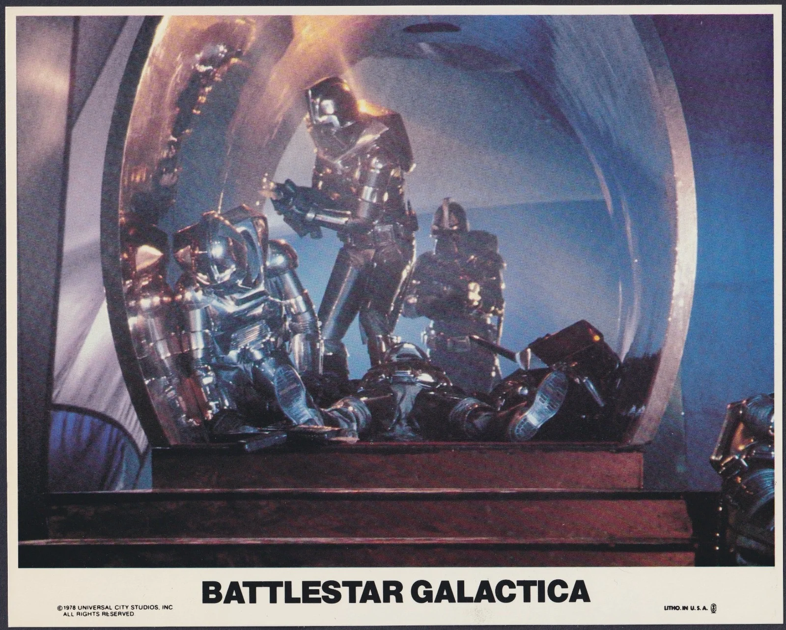 Battlestar Galactica 4x ORIGINAL UK FOH Lobby Cards Richard Hatch 1978, image 5