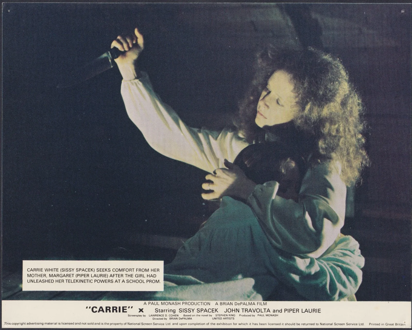 Carrie 5x ORIGINAL UK FOH Lobby Cards Stephen King Sissy Spacek 1976, изображение 2