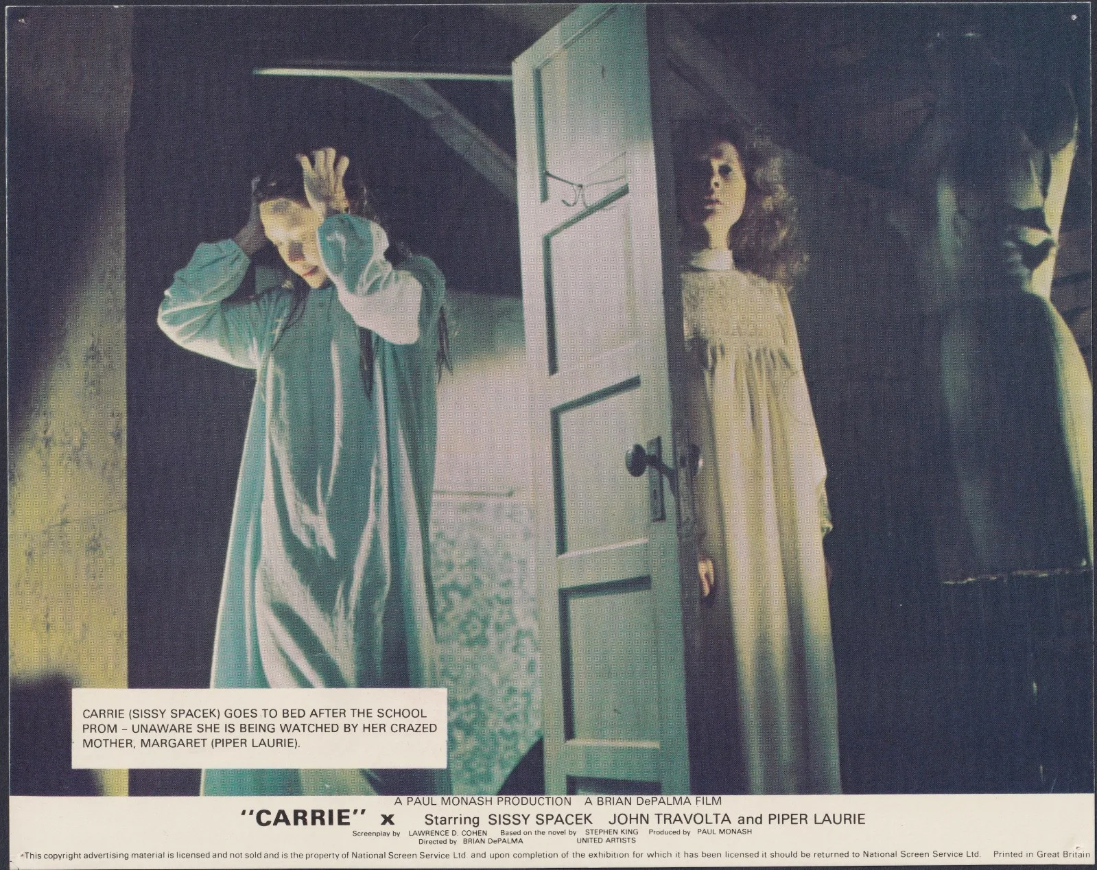 Carrie 5x ORIGINAL UK FOH Lobby Cards Stephen King Sissy Spacek 1976, изображение 5