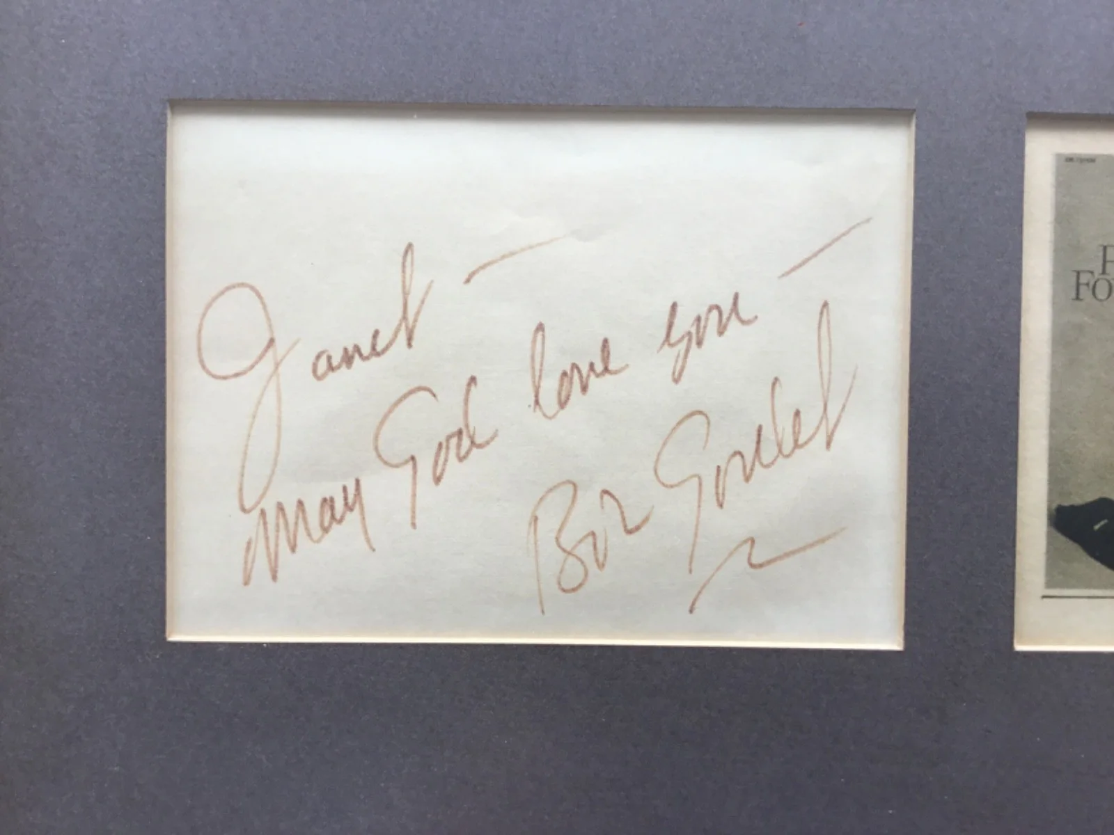 Framed Celebrity Autographs Shirley MacLaine Robert Goulet Pete Fountain, image 3