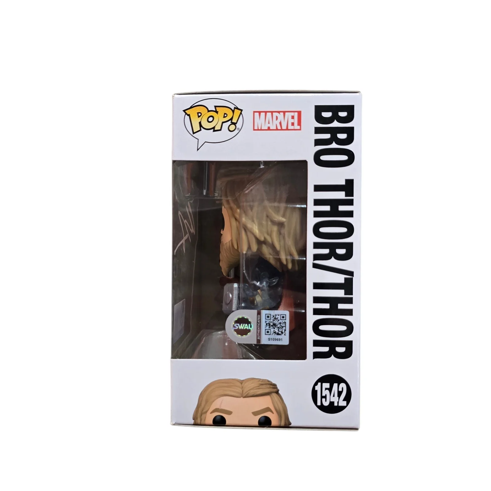 Chris Hemsworth — Chris Hemsworth Signed Thor Funko 1542 Avengers Infinity Saga SWAU Authenticated, изображение 2