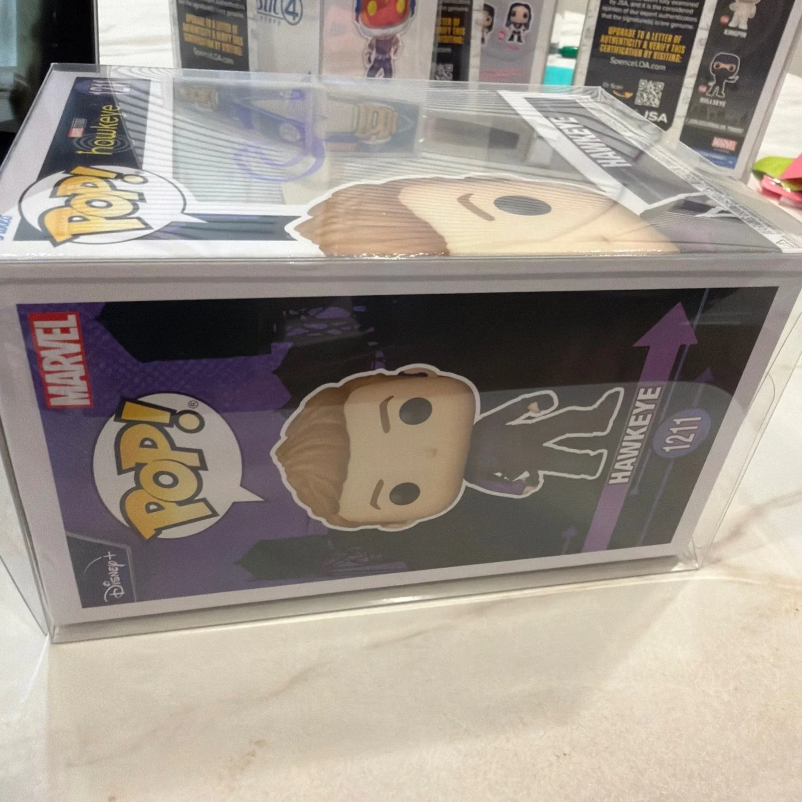 Jeremy Renner — Jeremy Renner Signed Marvel Studios Hawkeye #1211 Funko Pop JSA witness/COA, изображение 5