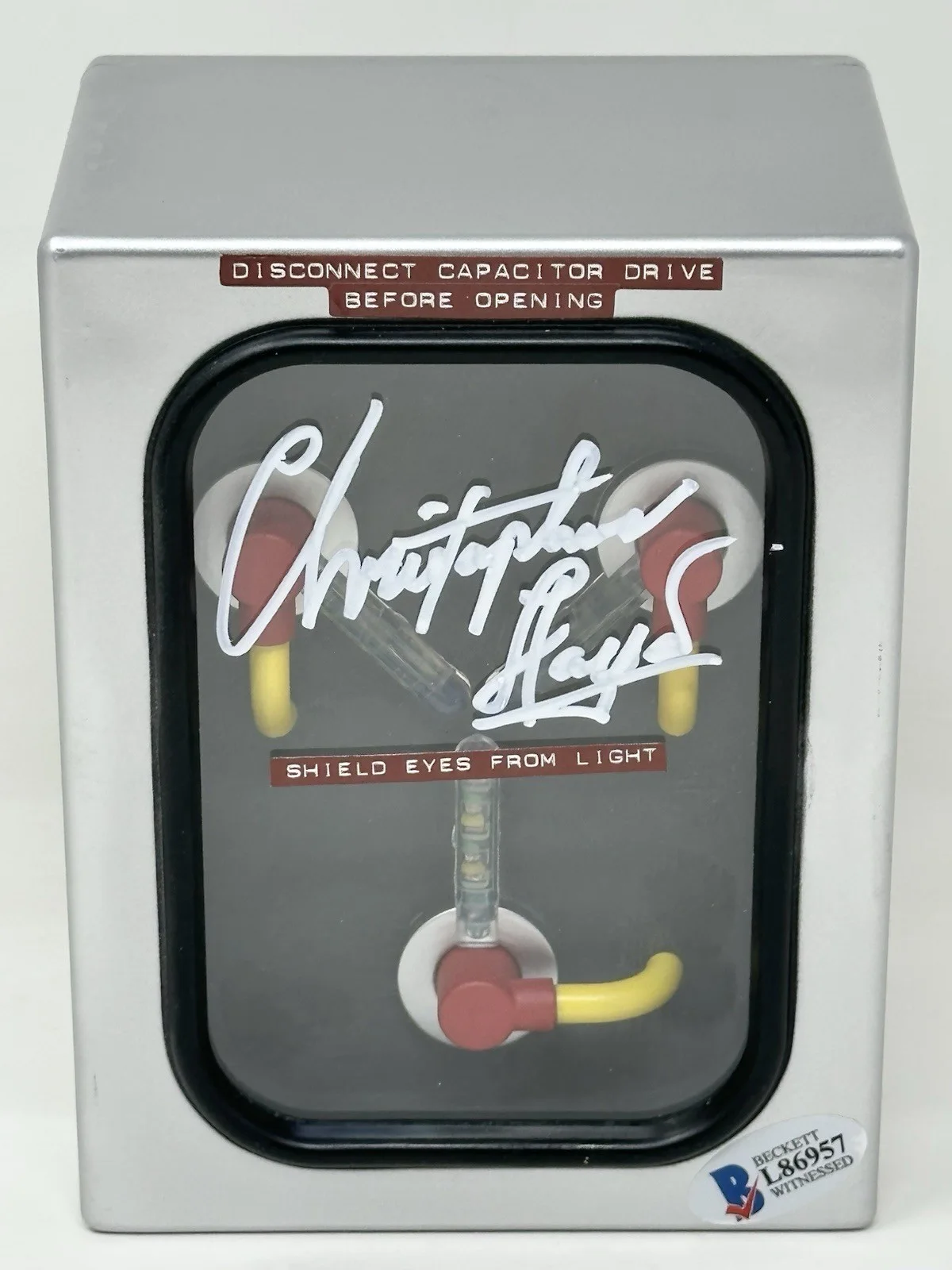 Back to the Future Flux Capacitor Signed by Christopher Lloyd - Beckett Cert, image 3