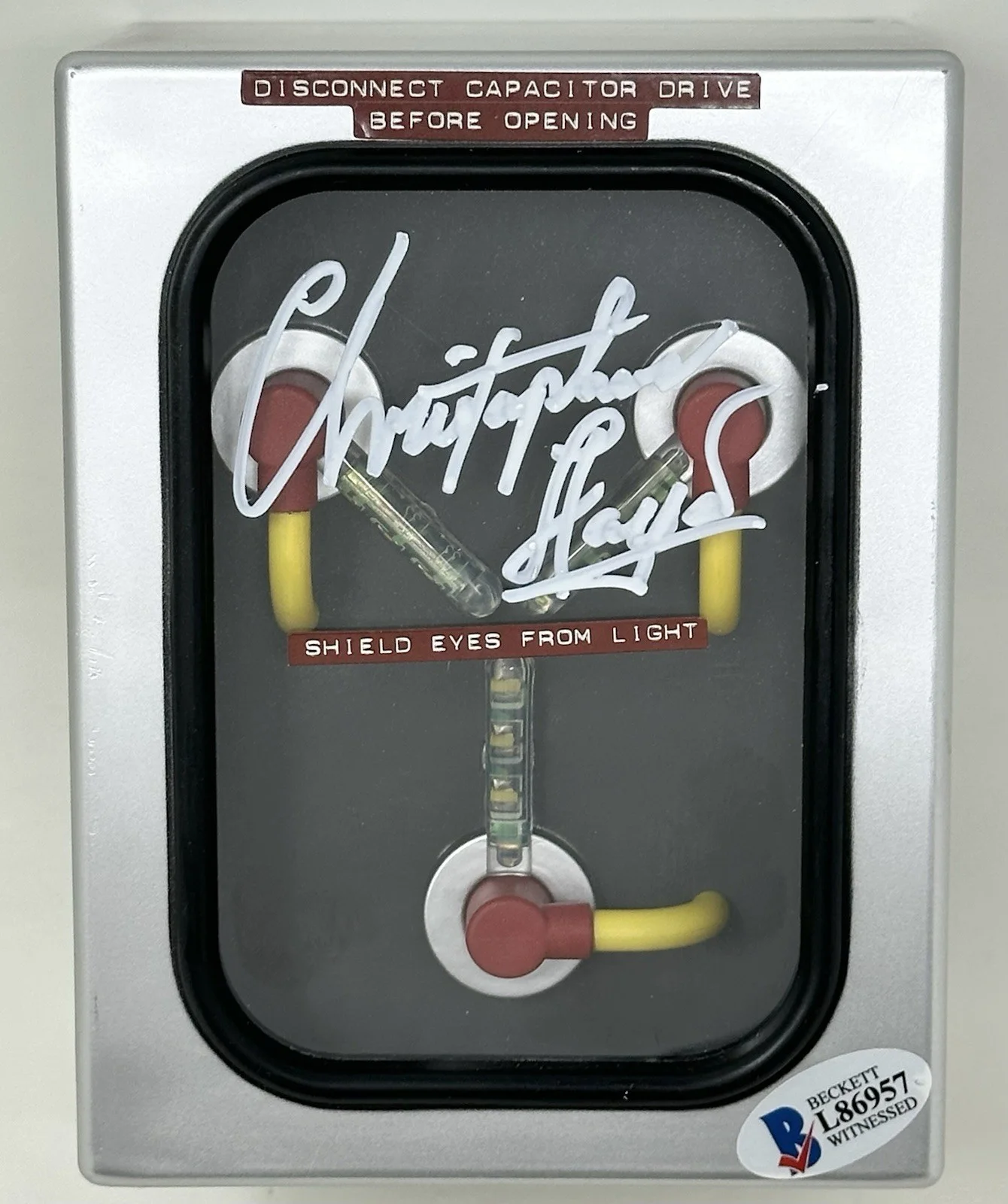 Back to the Future Flux Capacitor Signed by Christopher Lloyd - Beckett Cert, image 4