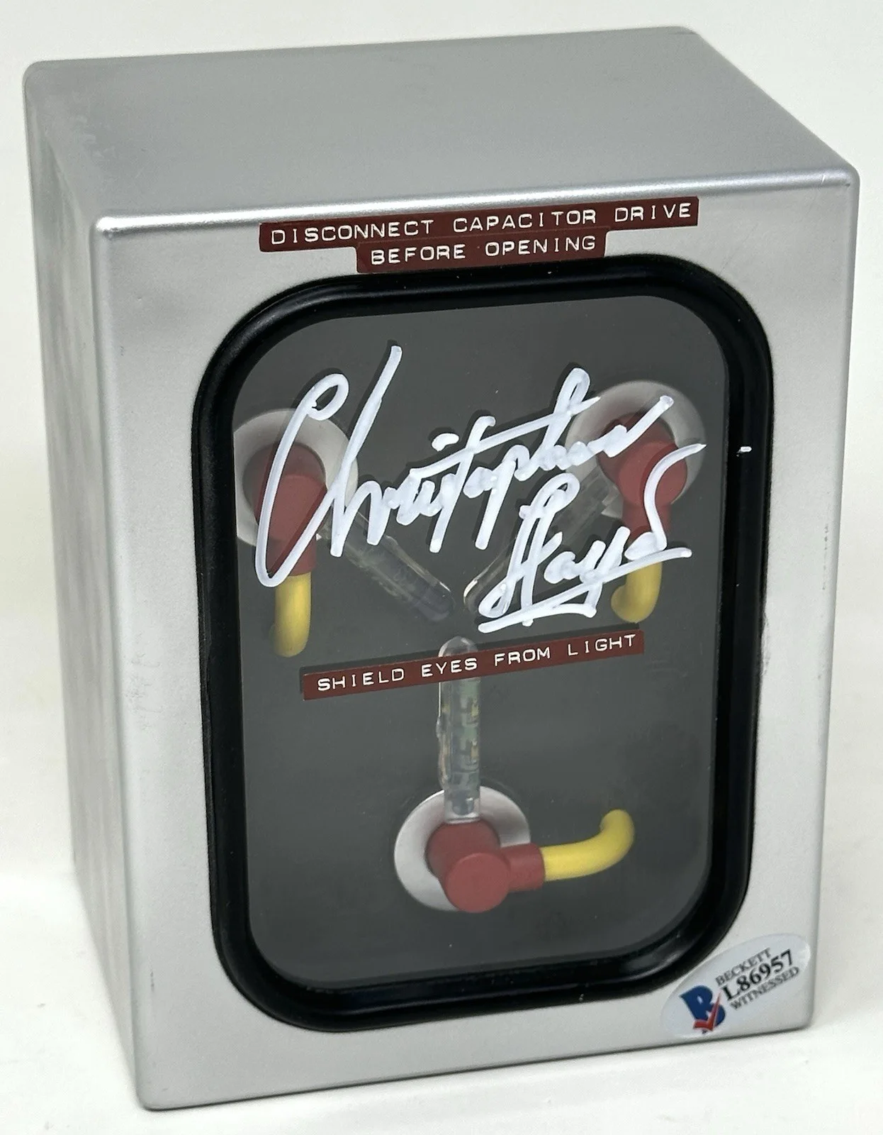 Back to the Future Flux Capacitor Signed by Christopher Lloyd - Beckett Cert, image 5