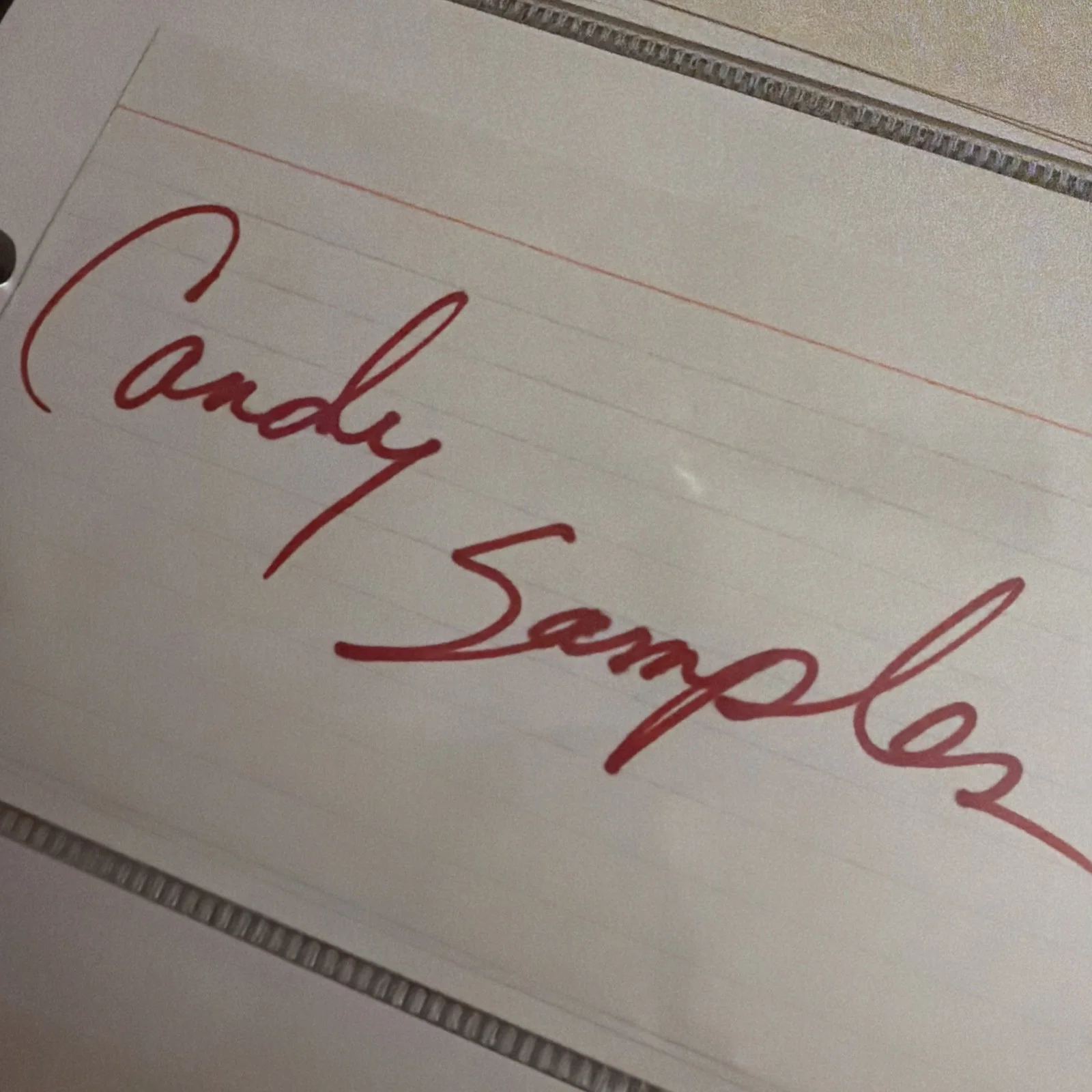 Candy Samples Signed 3x5 Index Card Autograph Adult Film Star, изображение 3