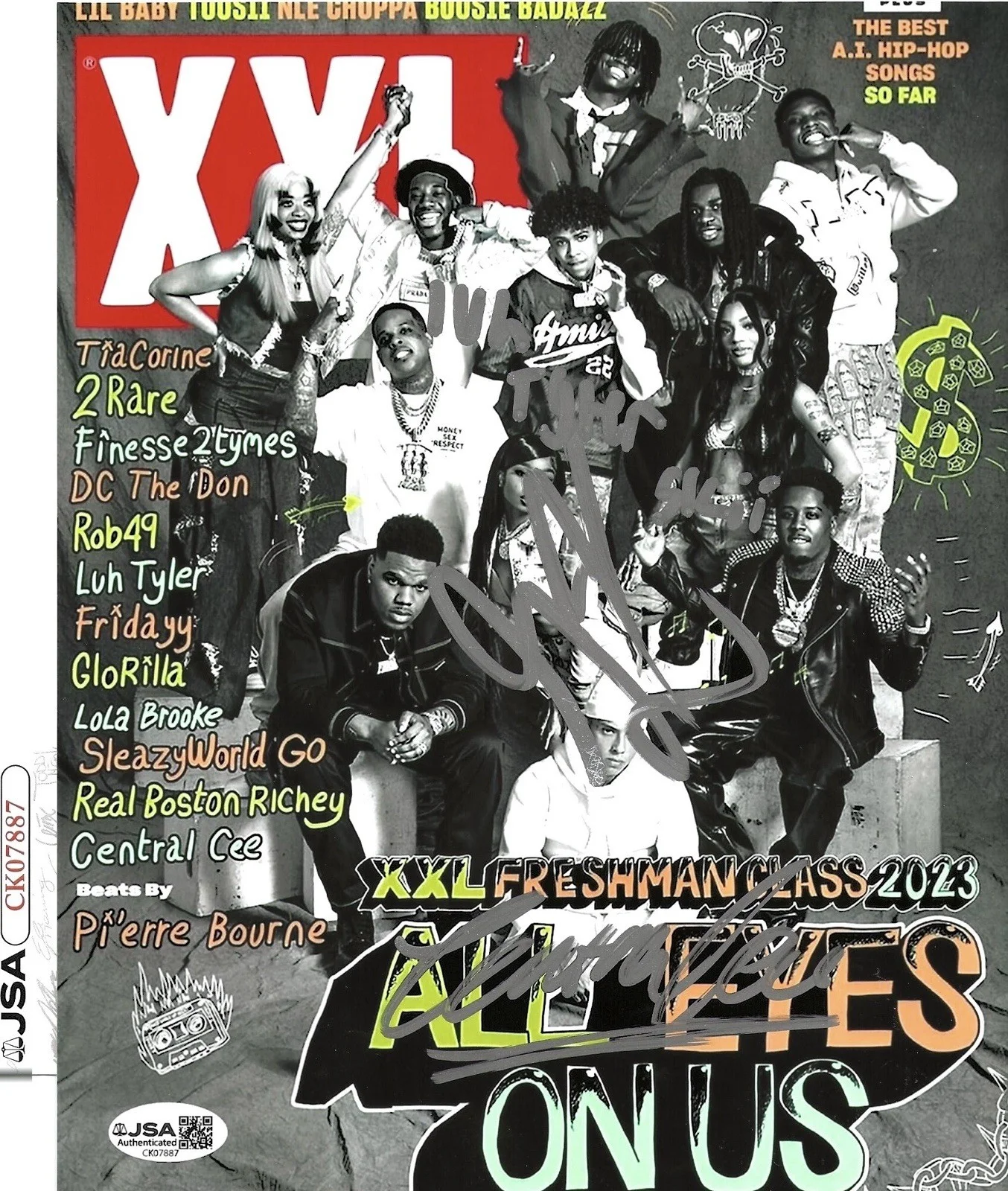 CENTRAL CEE GLORILLA & LUH TYLER SIGNED 8x10 PHOTO IMAGE OF XXL RARE - JSA COA, изображение 2