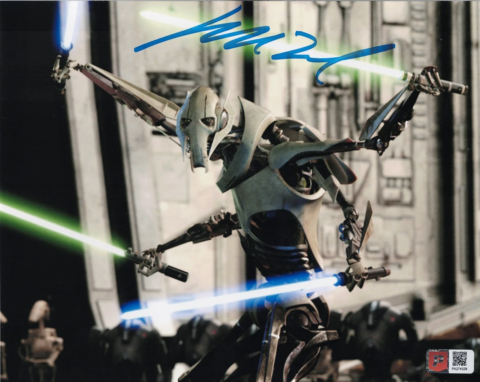 Matthew Wood — Matthew Wood (Gen Grievous) signed "Star Wars Revenge of the Sith" Pristine COA