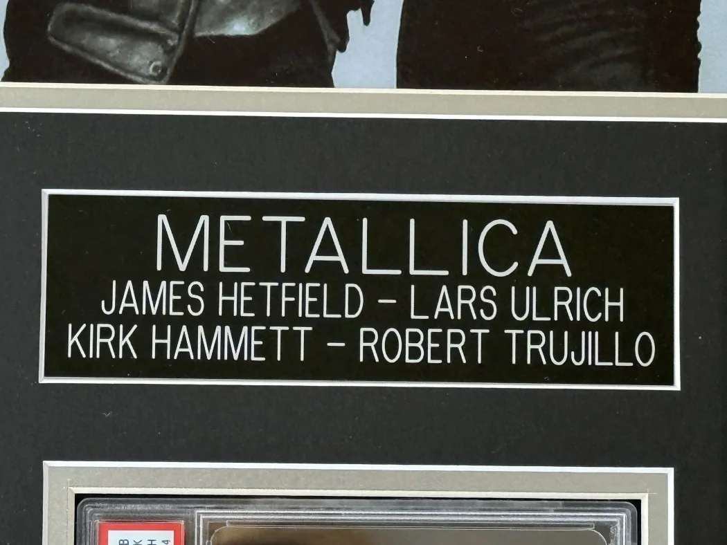 Metallica Signed Slabbed Concert Ticket James Hetfield Lars Ulrich +2 Framed PSA, изображение 3