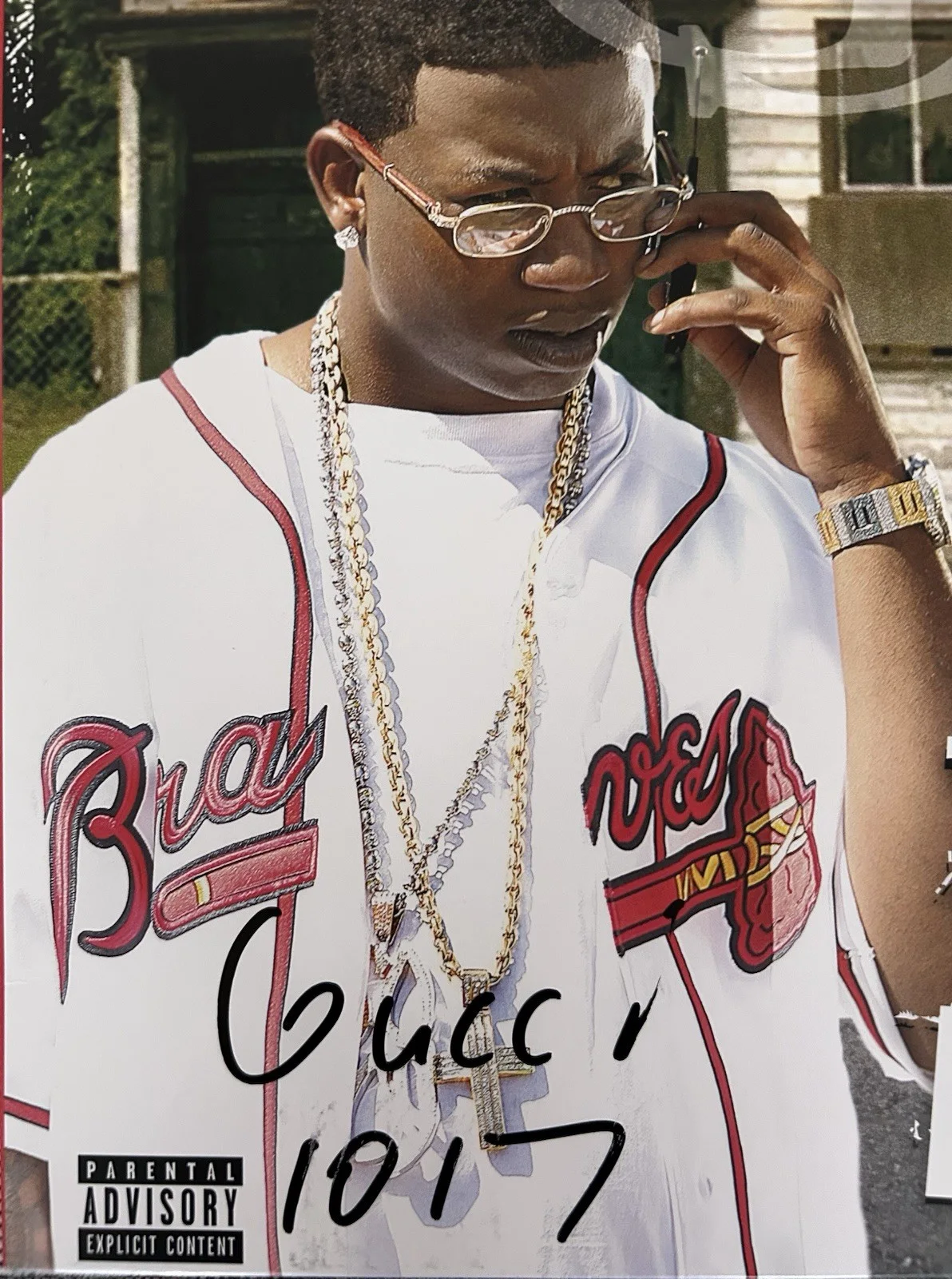 GUCCI MANE SIGNED AUTOGRAPHED TRAP HOUSE ALBUM VINYL RARE ATLANTA RAP JSA COA, изображение 3