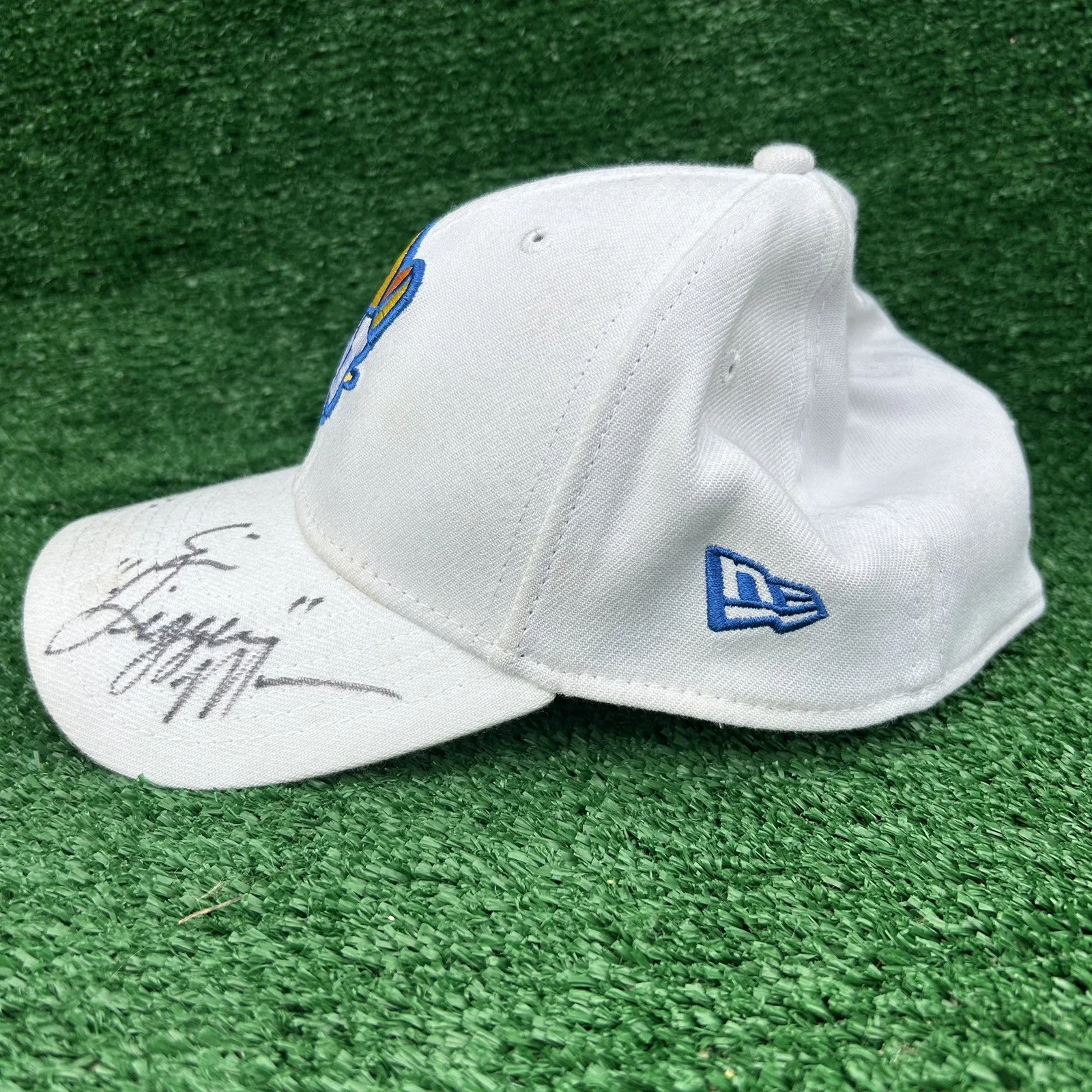 Mark Ramsey Eric Digger Manes — Mark Ramsey & Eric Digger Manes Autographed LA Rams Hat Moonshiners TV Stars, image 4