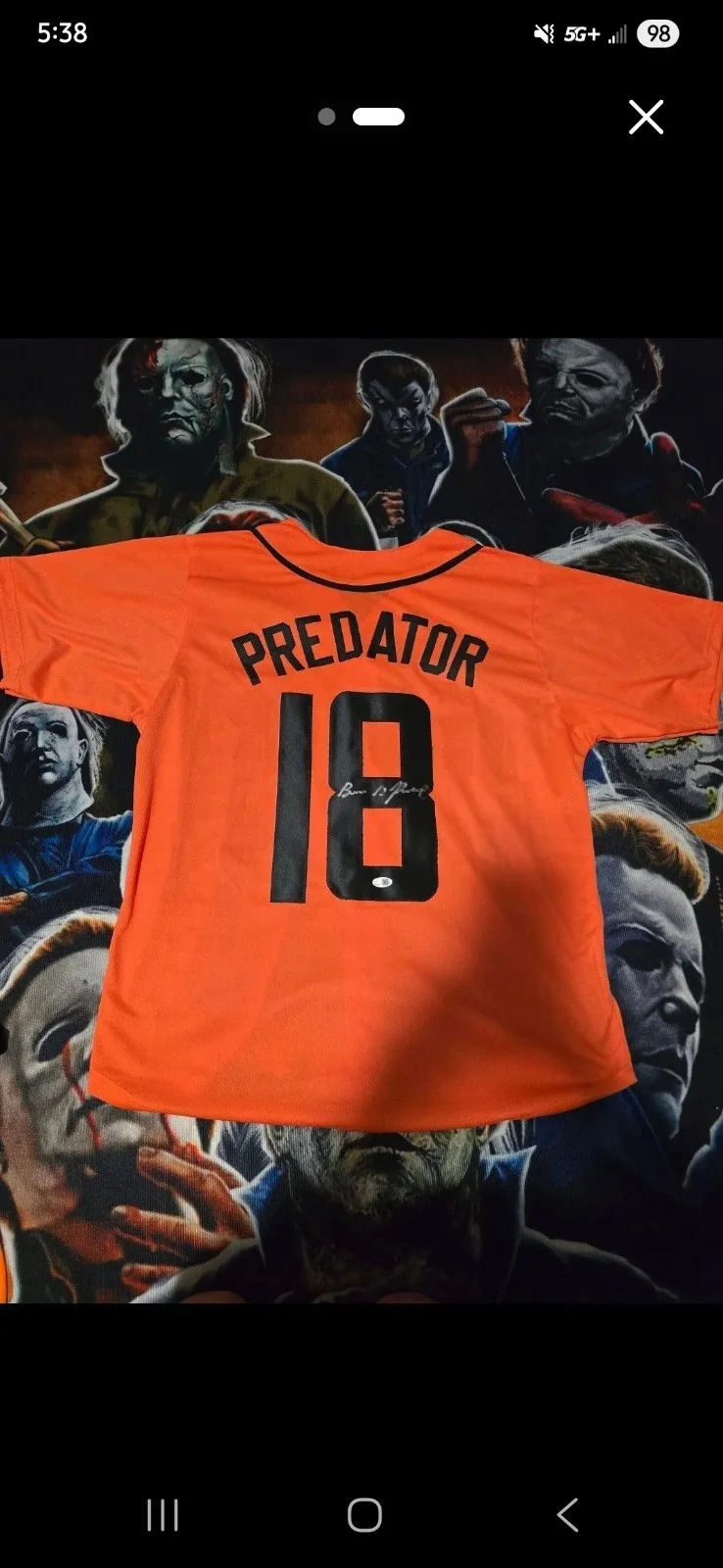 Brian Prince Jr — The Predator Jersey Orange And Black Signed By Brian Prince Size Xl, изображение 2