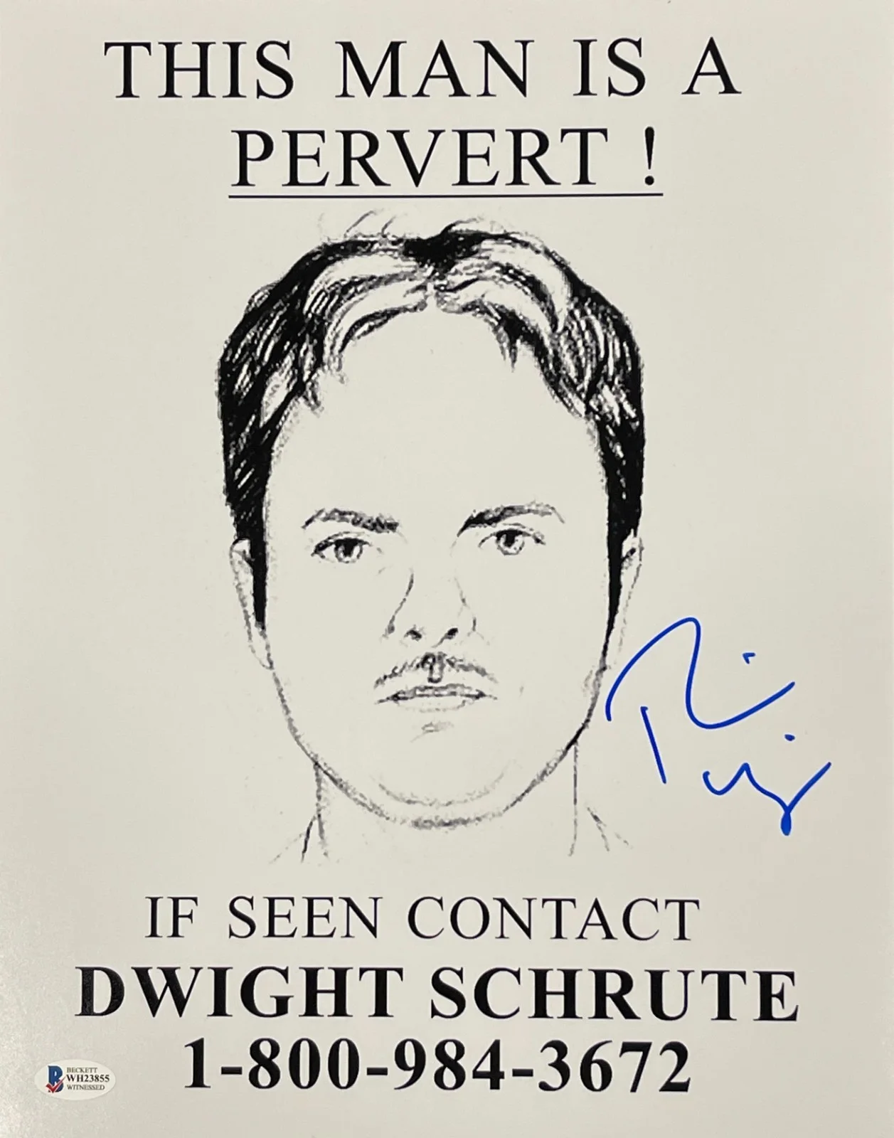 Rainn Wilson — Rainn Wilson Signed 11x14 Photo The Office Authentic Autograph Beckett Witness